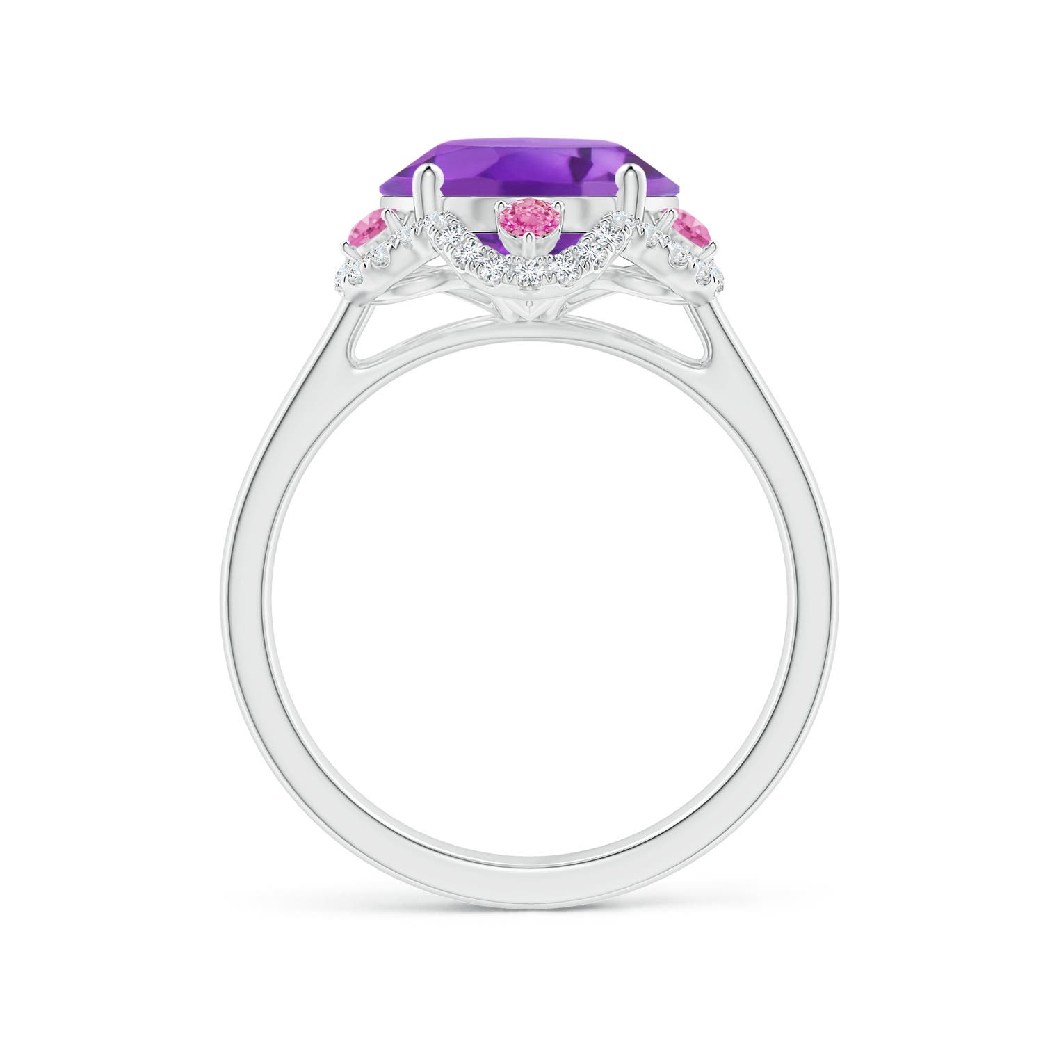 AA - Amethyst / 4.76 CT / 14 KT White Gold