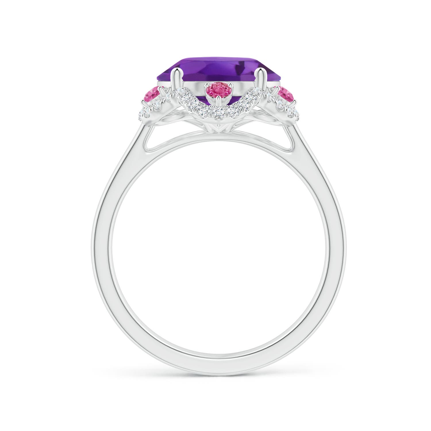 AAA - Amethyst / 4.76 CT / 14 KT White Gold