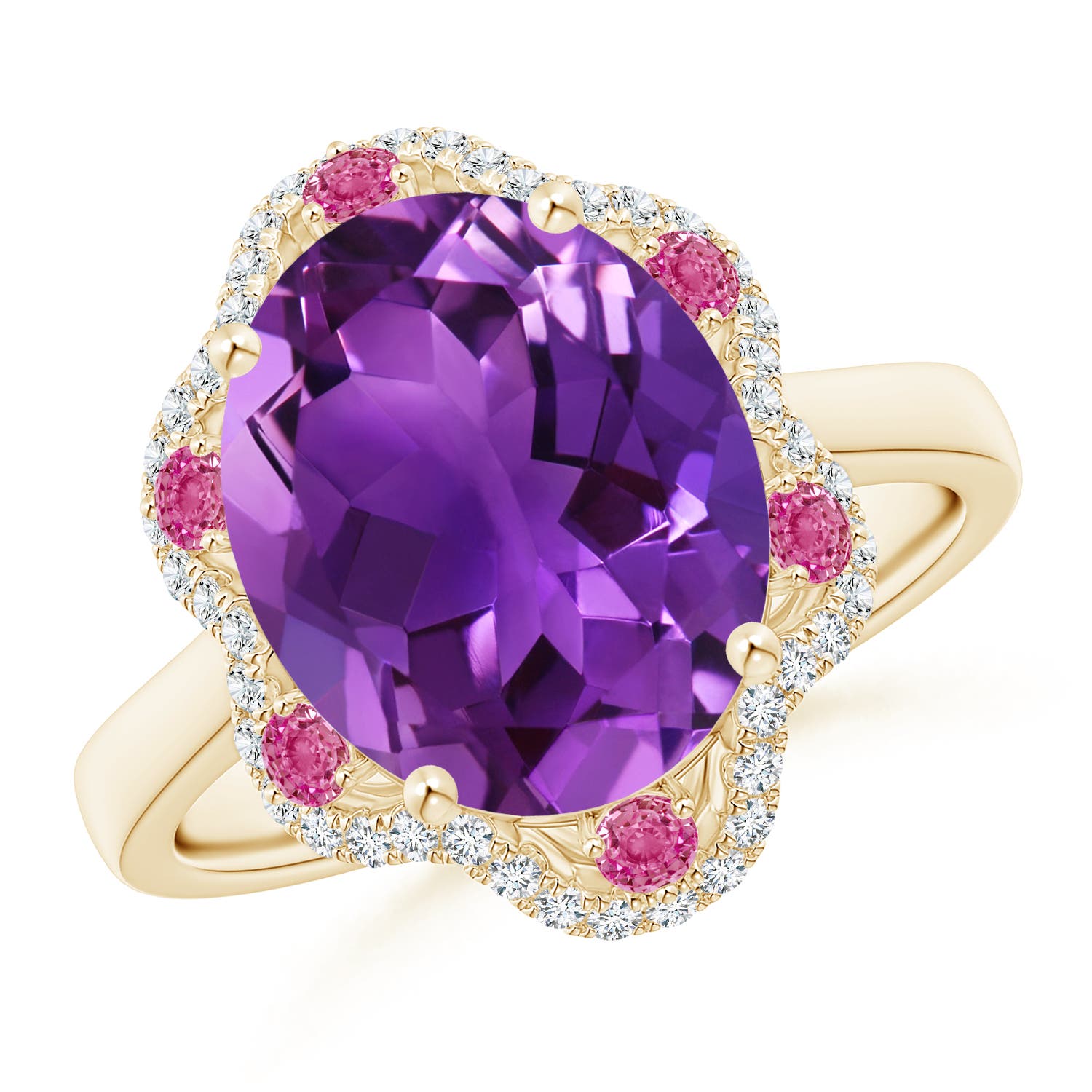 AAAA - Amethyst / 4.76 CT / 14 KT Yellow Gold