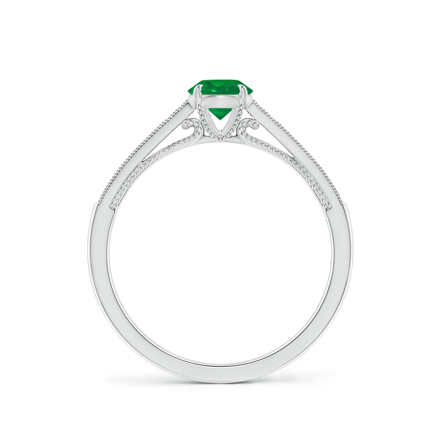 AA - Emerald / 0.54 CT / 14 KT White Gold