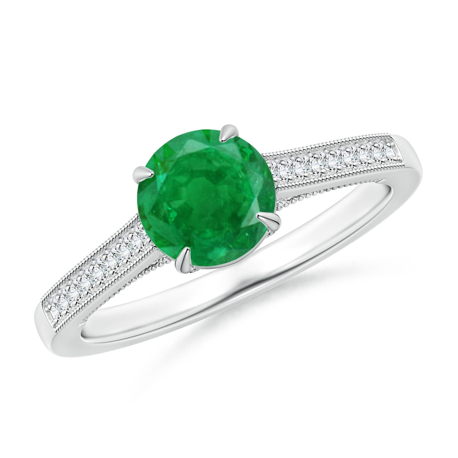 AA - Emerald / 1.08 CT / 14 KT White Gold