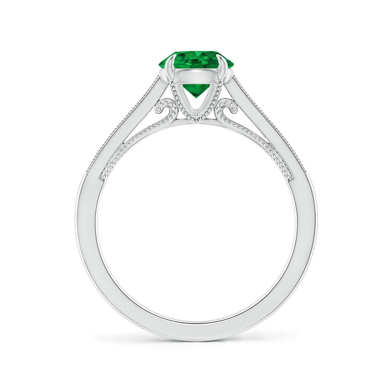 AAAA - Emerald / 1.08 CT / 14 KT White Gold