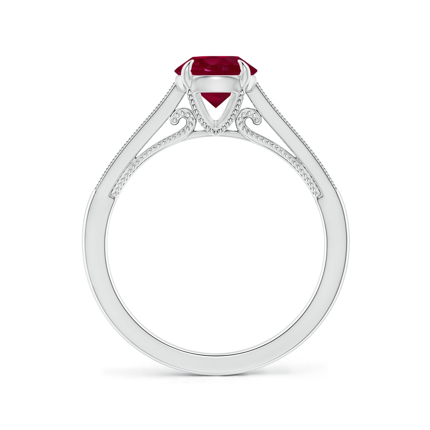 A - Ruby / 1.33 CT / 14 KT White Gold