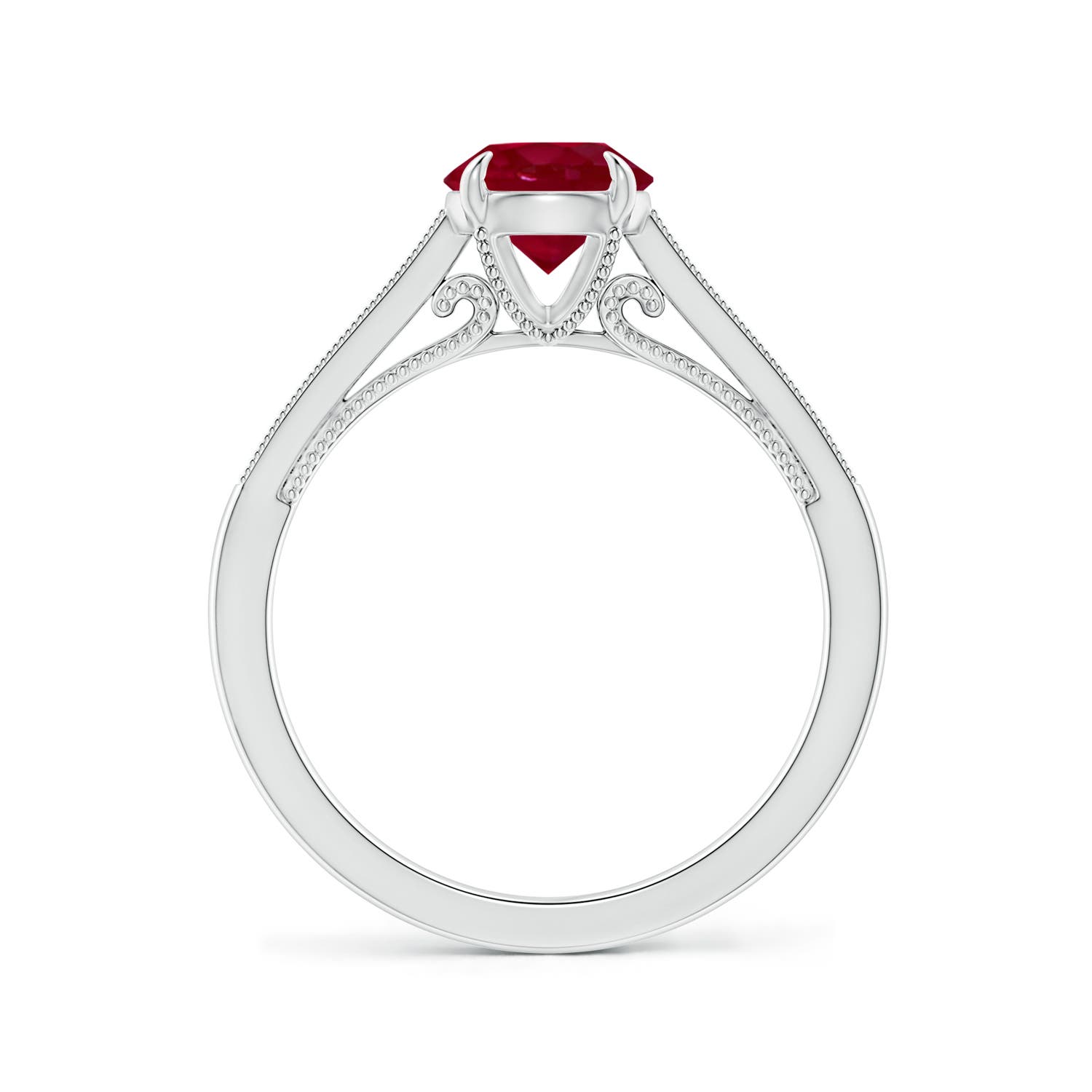 AA - Ruby / 1.33 CT / 14 KT White Gold