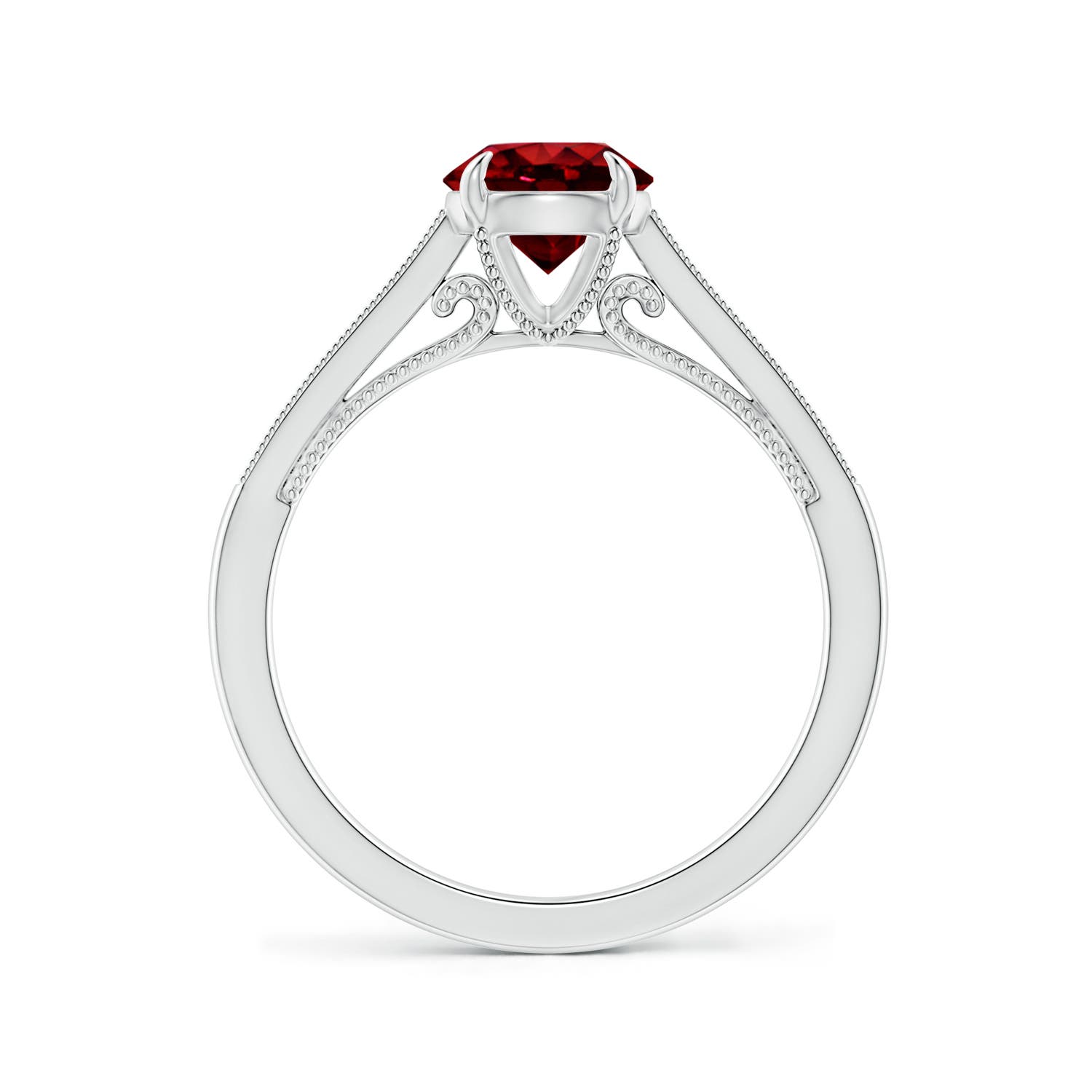 AAAA - Ruby / 1.33 CT / 14 KT White Gold