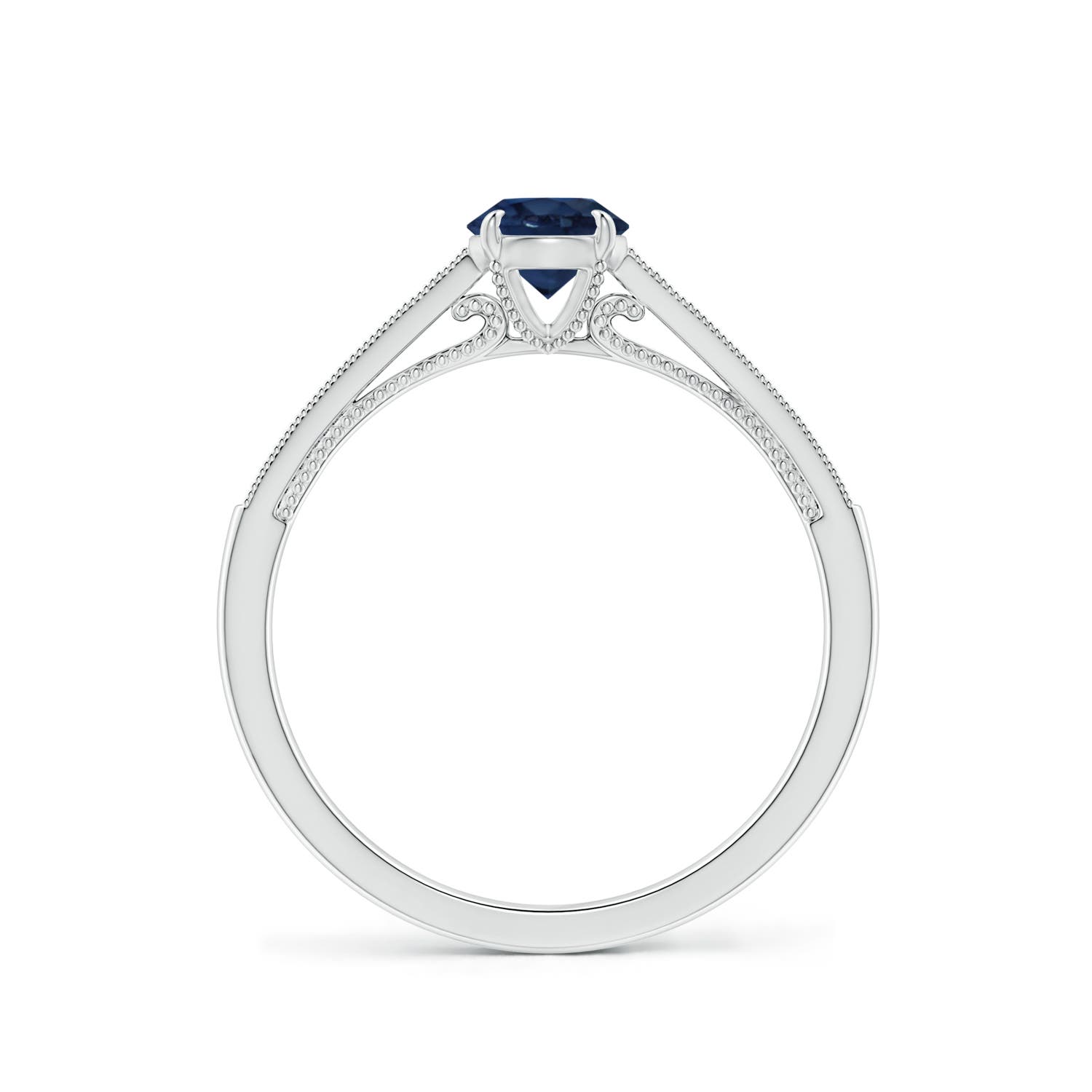 AA - Blue Sapphire / 0.71 CT / 14 KT White Gold