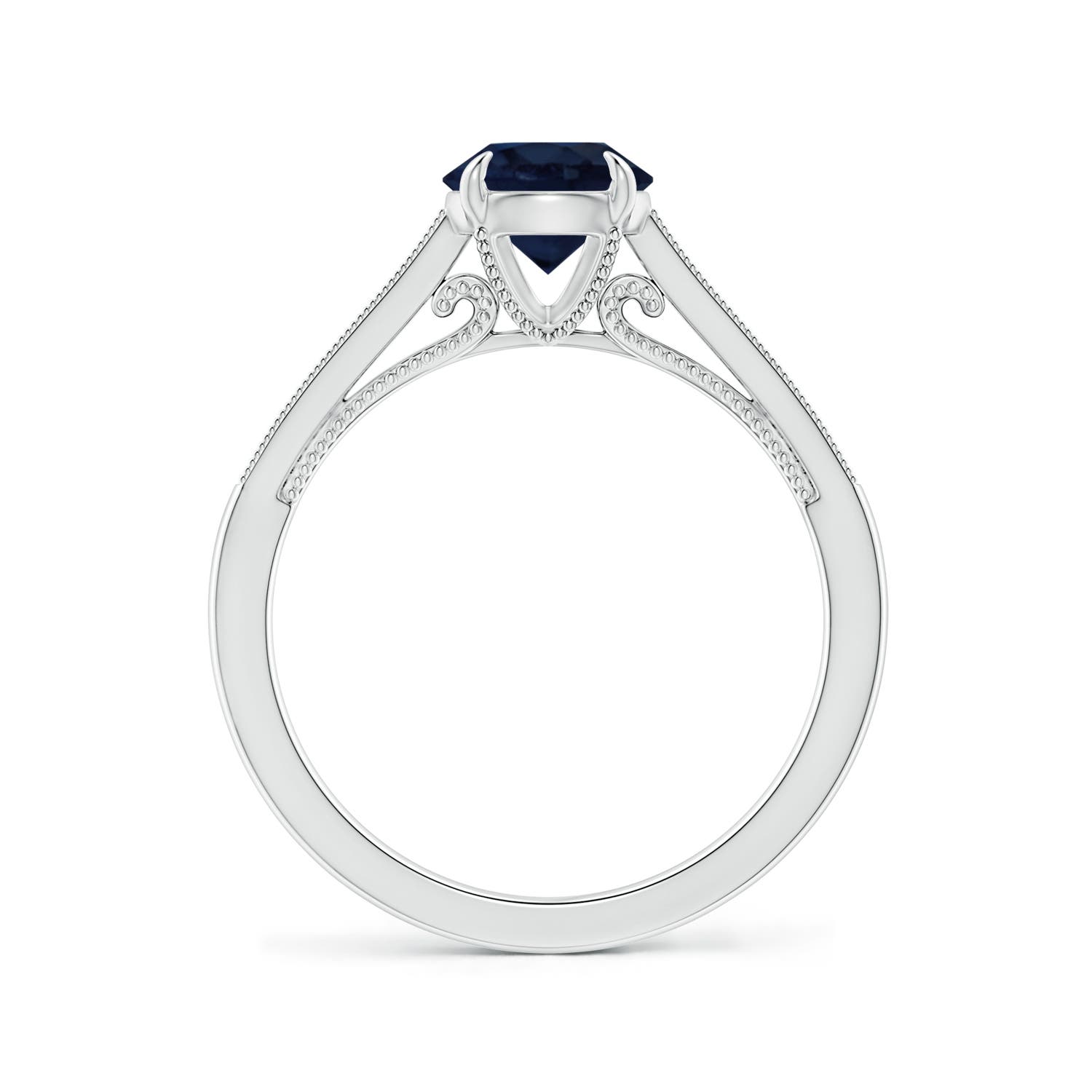 A - Blue Sapphire / 1.33 CT / 14 KT White Gold