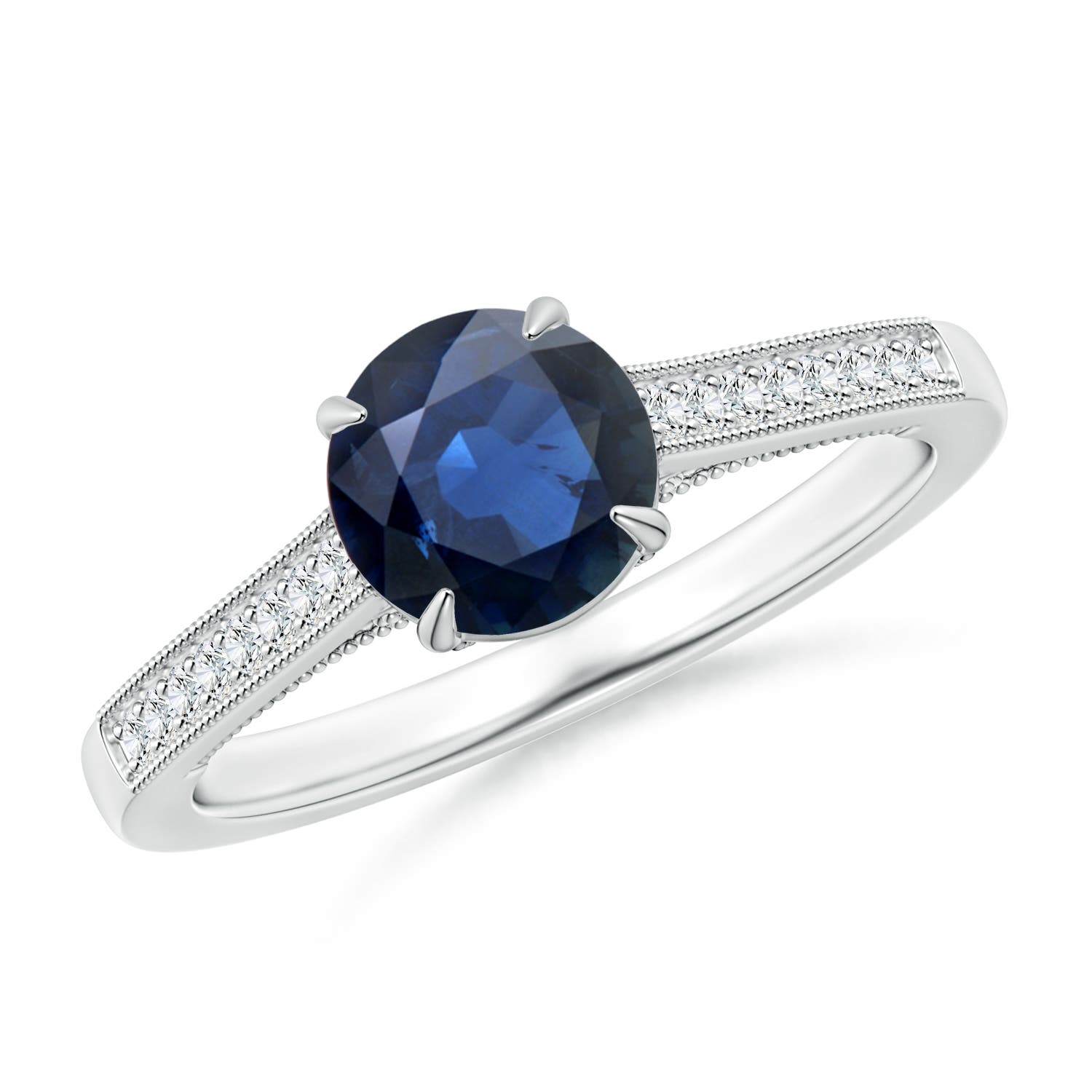 AA - Blue Sapphire / 1.33 CT / 14 KT White Gold