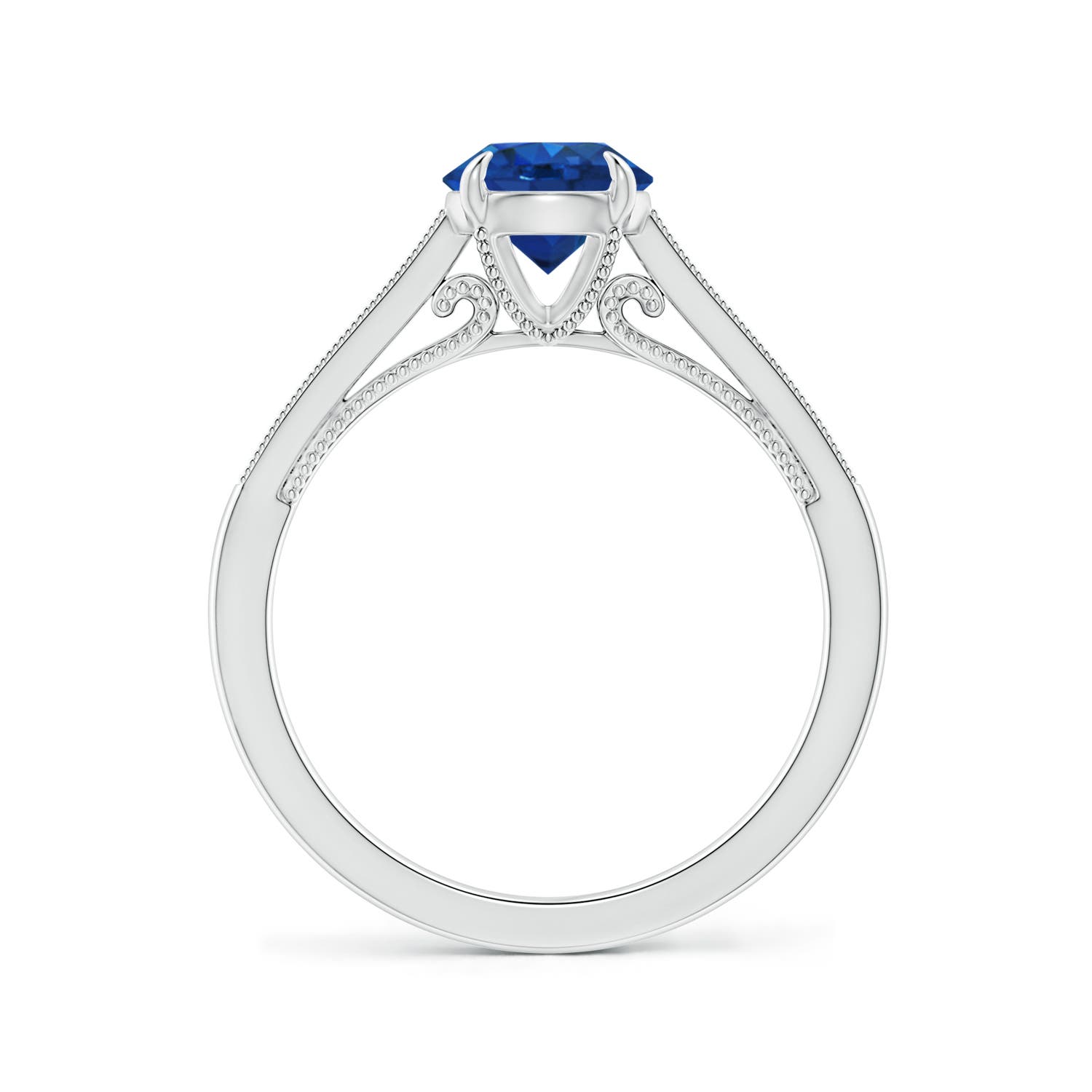 AAA - Blue Sapphire / 1.33 CT / 14 KT White Gold