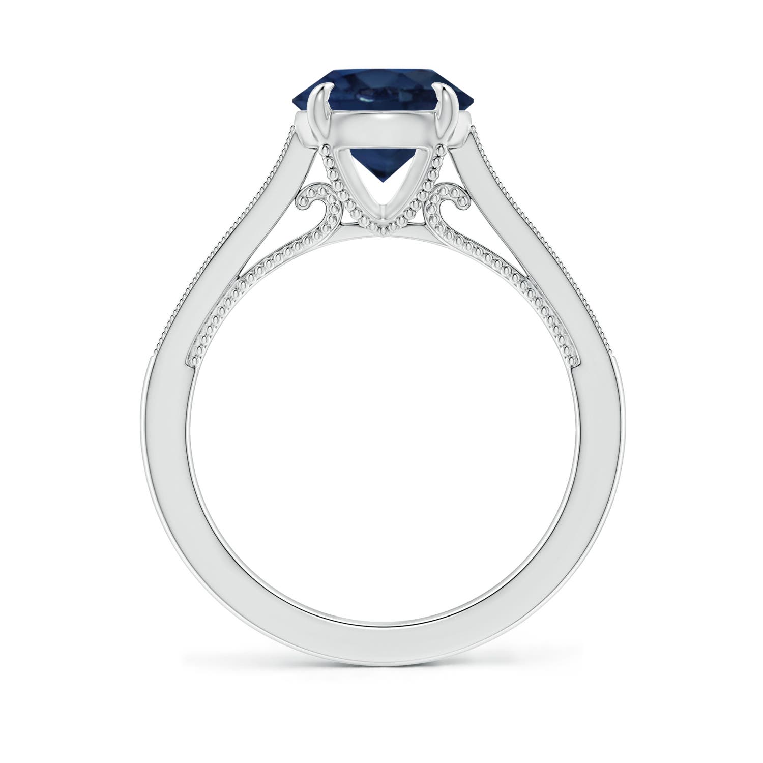 AA - Blue Sapphire / 2.39 CT / 14 KT White Gold