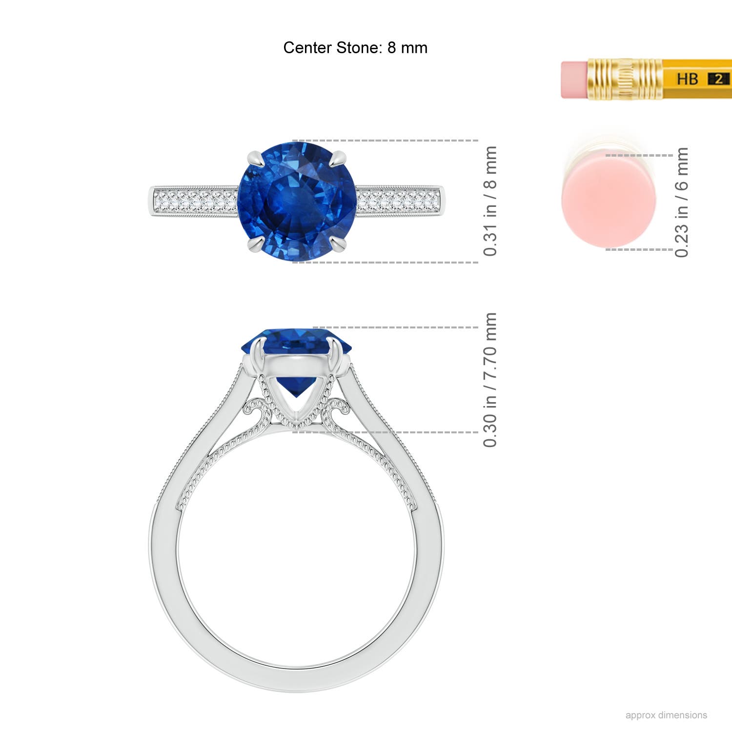 AAA - Blue Sapphire / 2.39 CT / 14 KT White Gold