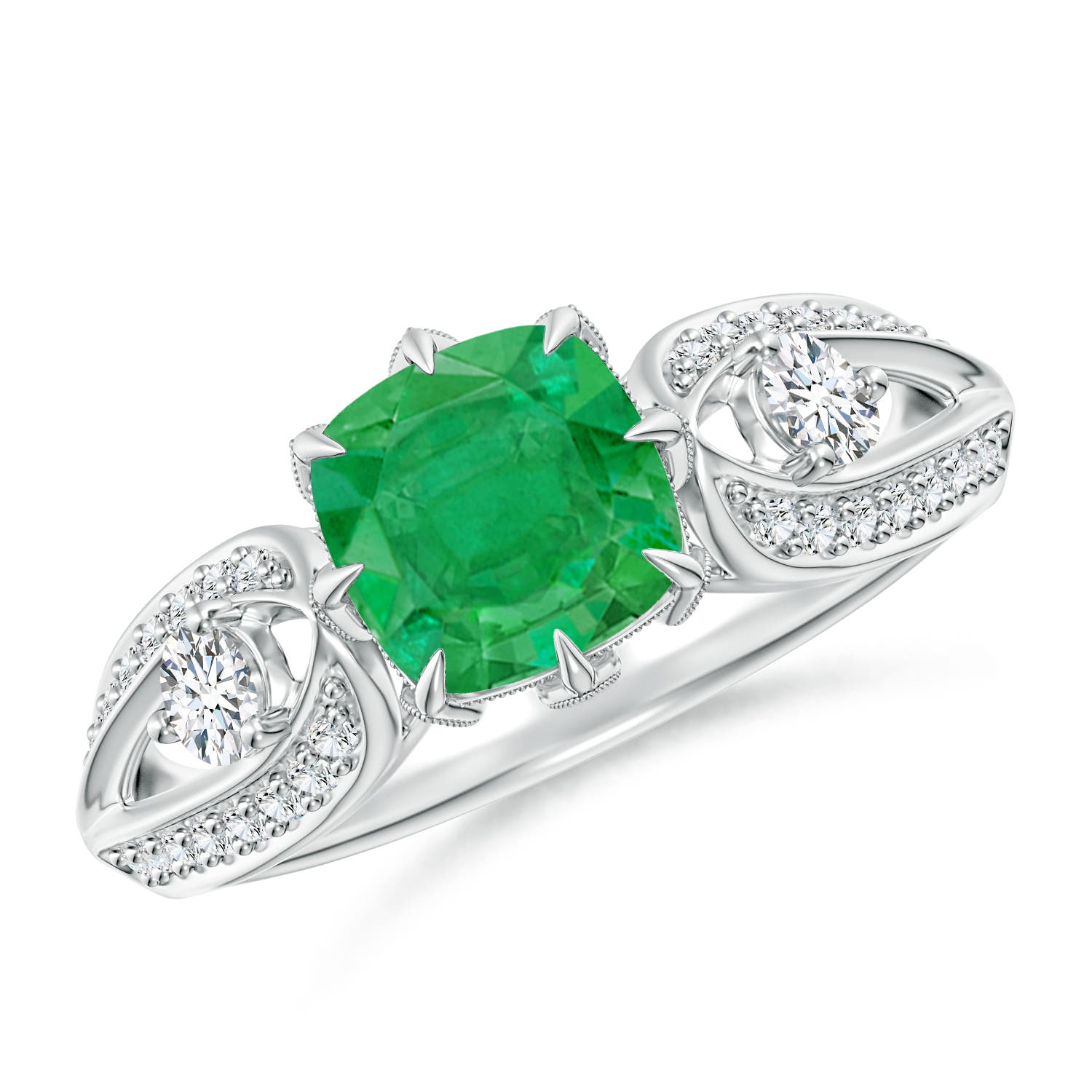 AA - Emerald / 1.24 CT / 14 KT White Gold