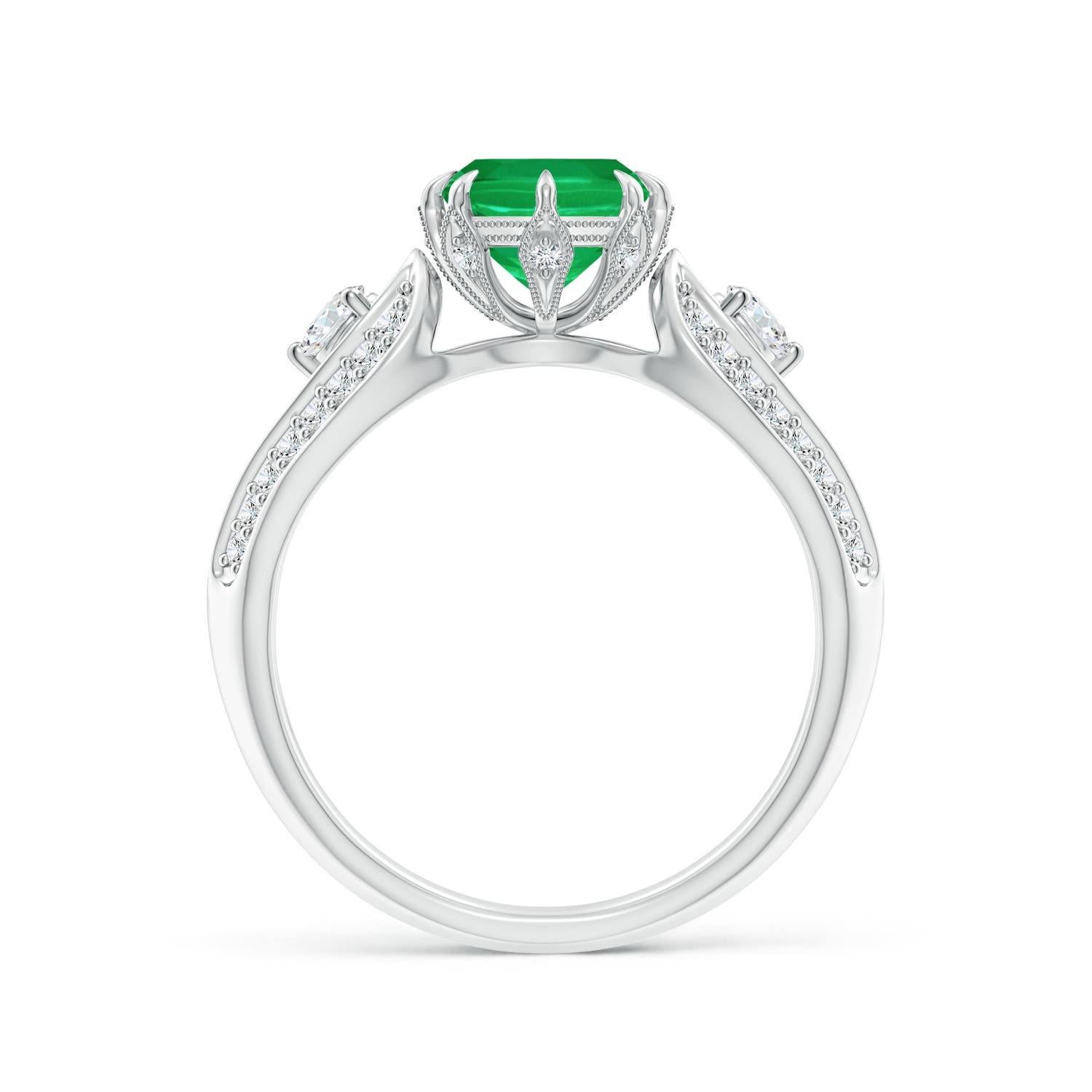 AA - Emerald / 1.24 CT / 14 KT White Gold