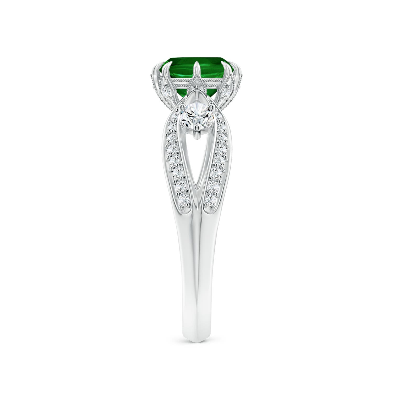 AAAA - Emerald / 1.24 CT / 14 KT White Gold