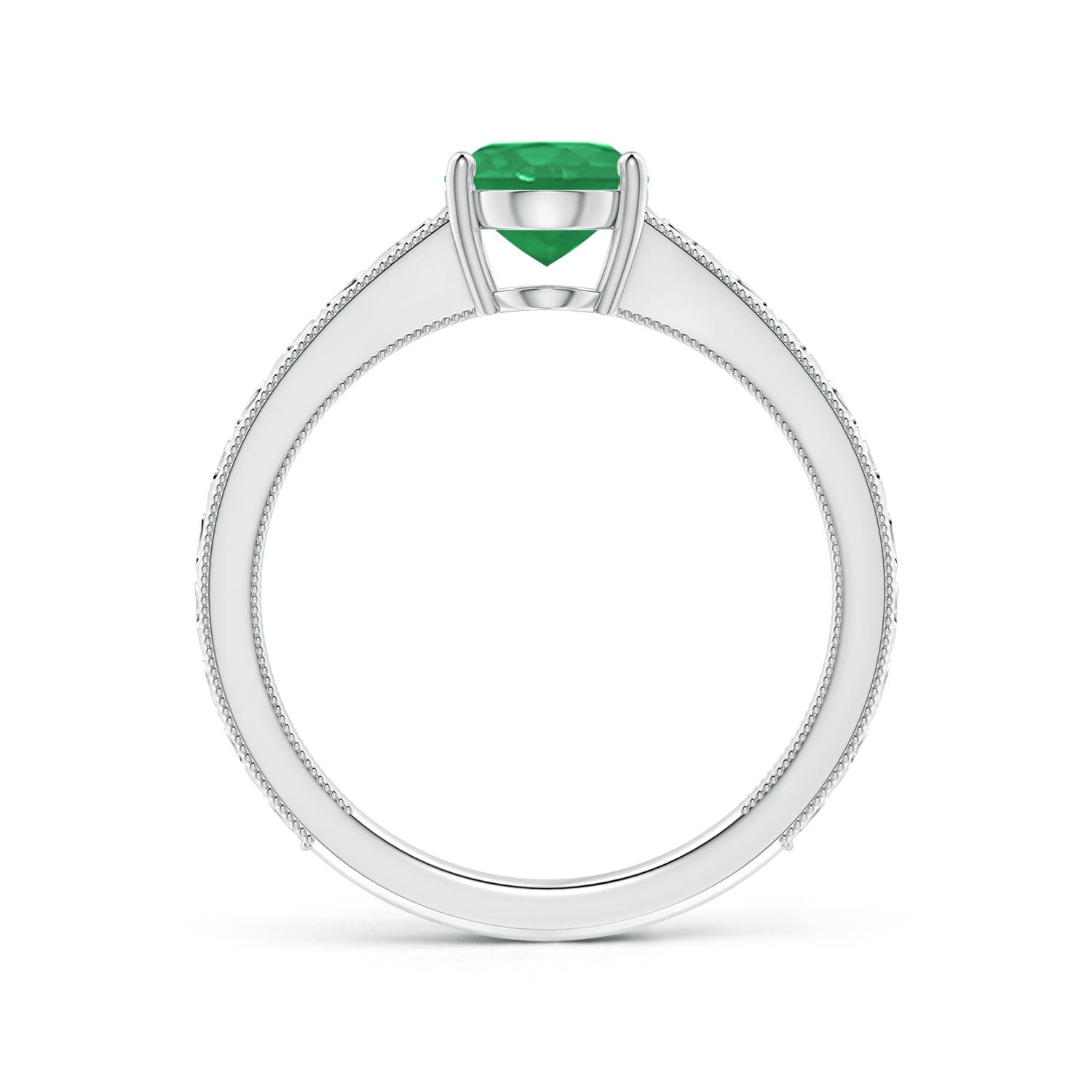 A - Emerald / 1.1 CT / 14 KT White Gold