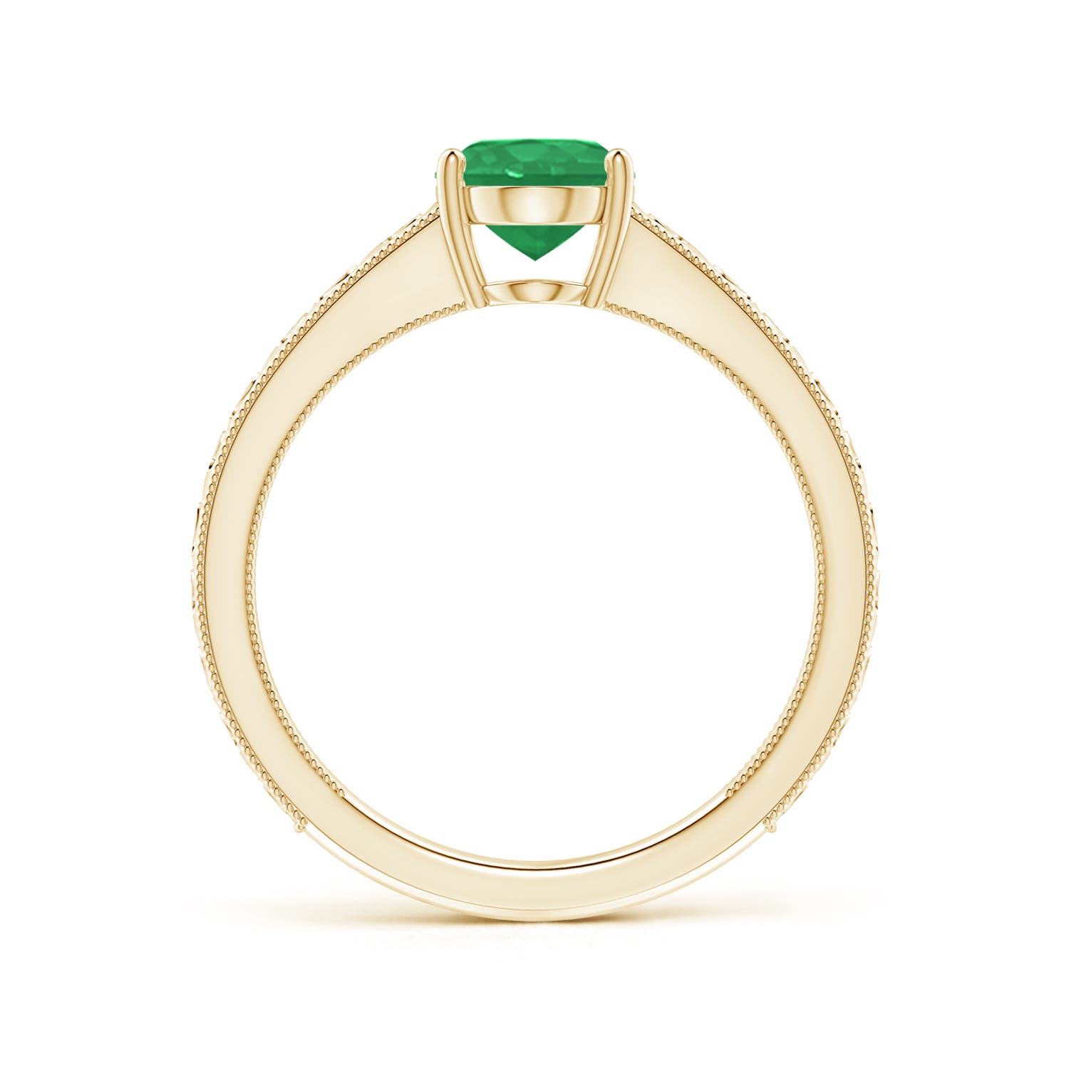 A - Emerald / 1.1 CT / 14 KT Yellow Gold