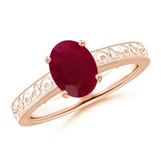 Oval A Ruby