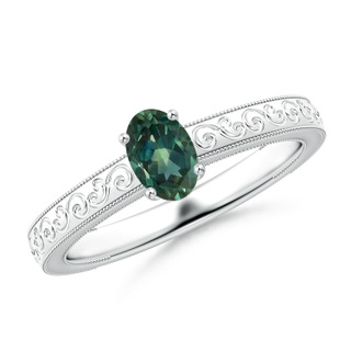 Oval AA Teal Montana Sapphire