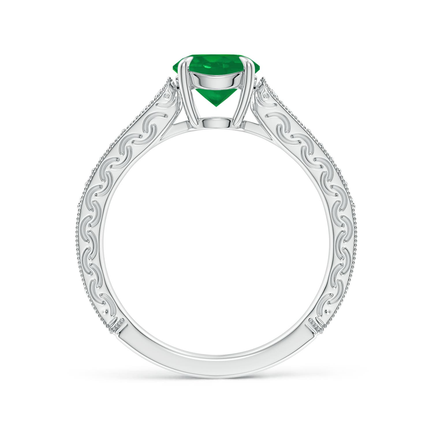 AA - Emerald / 1.08 CT / 14 KT White Gold