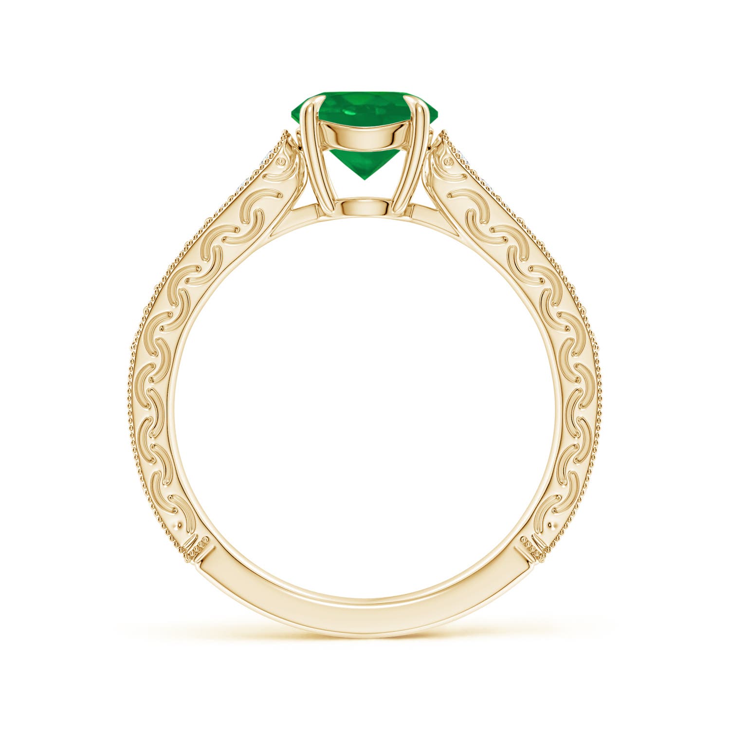 AA - Emerald / 1.08 CT / 14 KT Yellow Gold