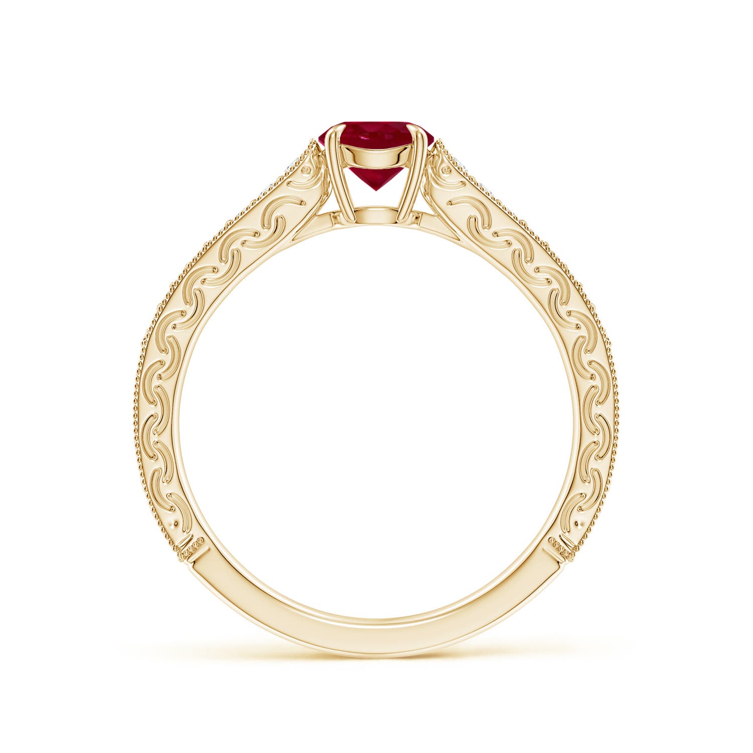 AA - Ruby / 0.72 CT / 14 KT Yellow Gold