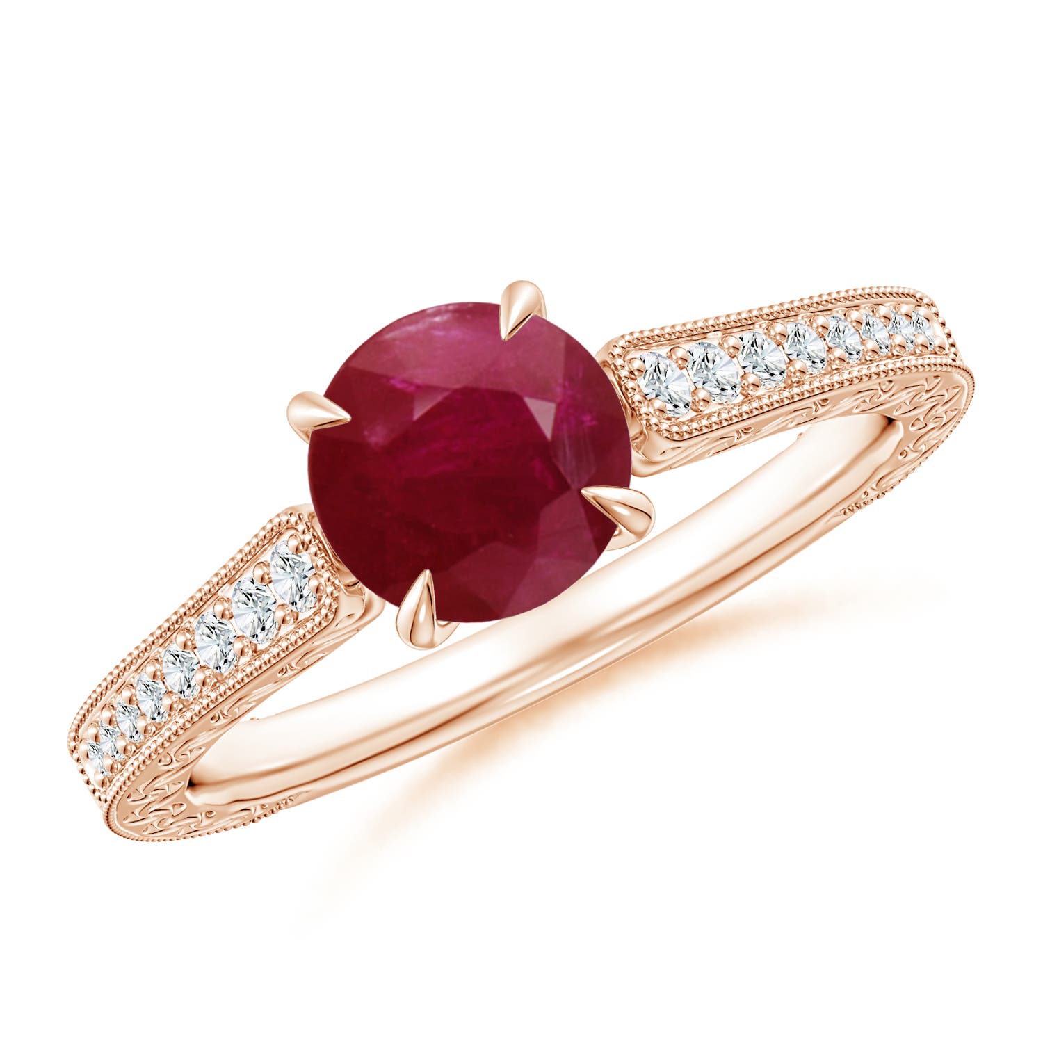 A - Ruby / 1.33 CT / 14 KT Rose Gold