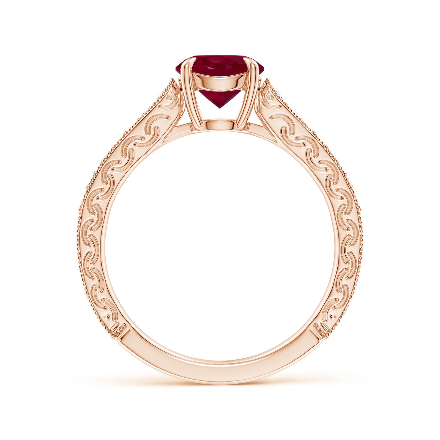 A - Ruby / 1.33 CT / 14 KT Rose Gold