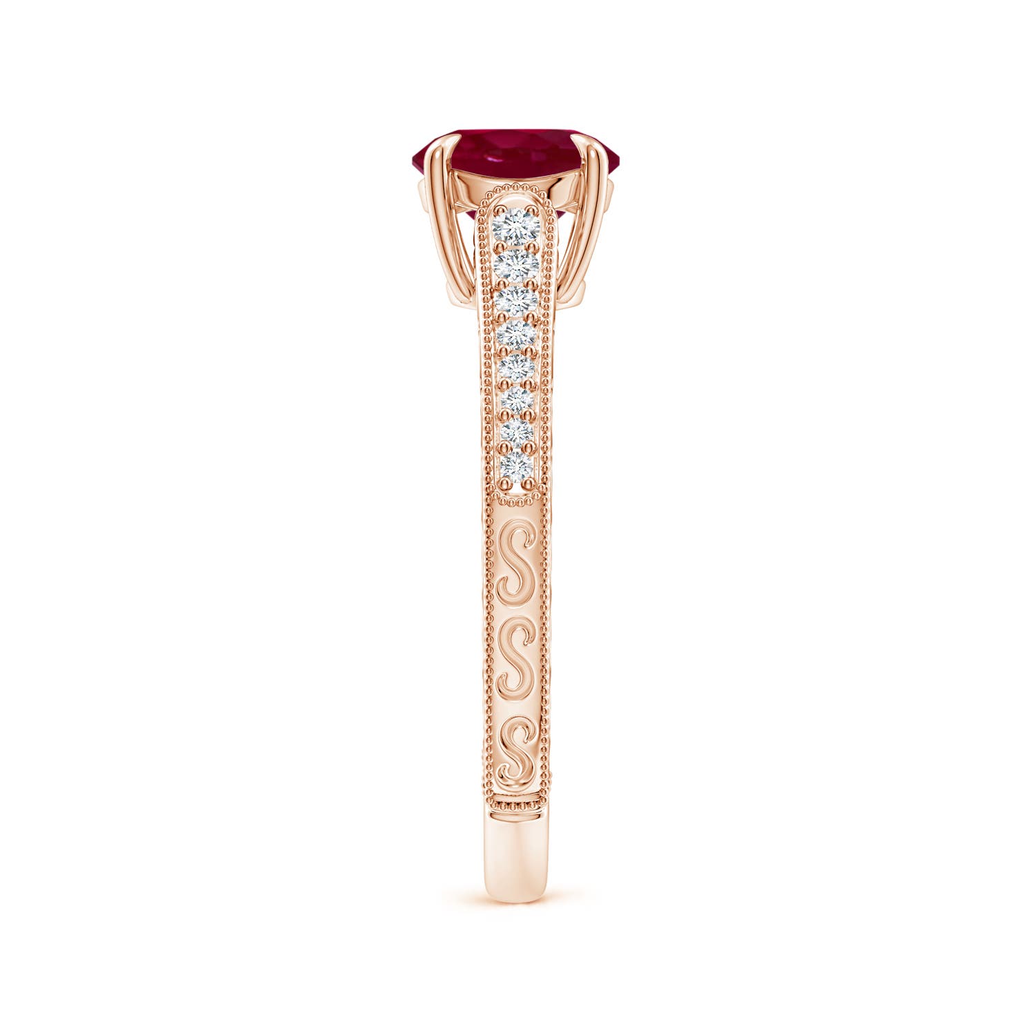 A - Ruby / 1.33 CT / 14 KT Rose Gold