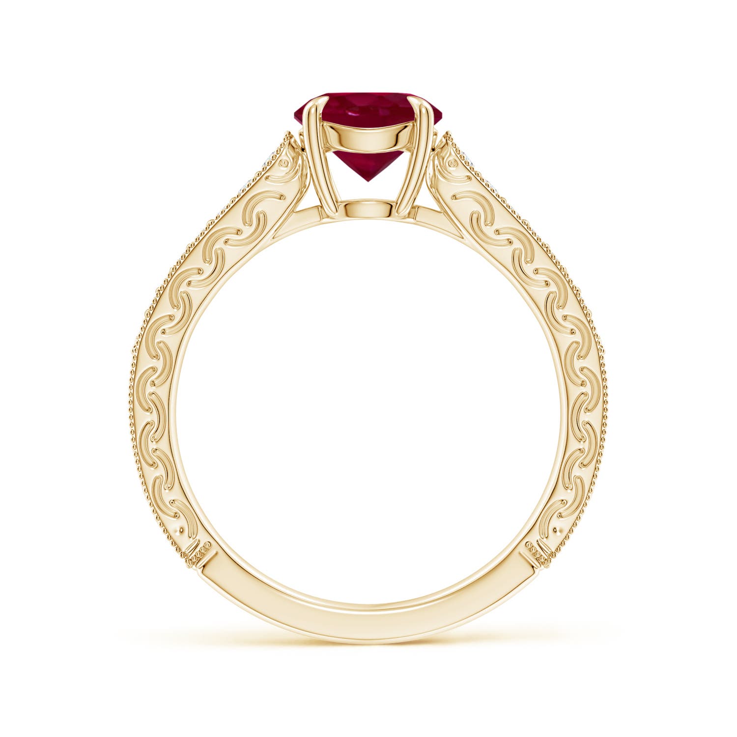 A - Ruby / 1.33 CT / 14 KT Yellow Gold