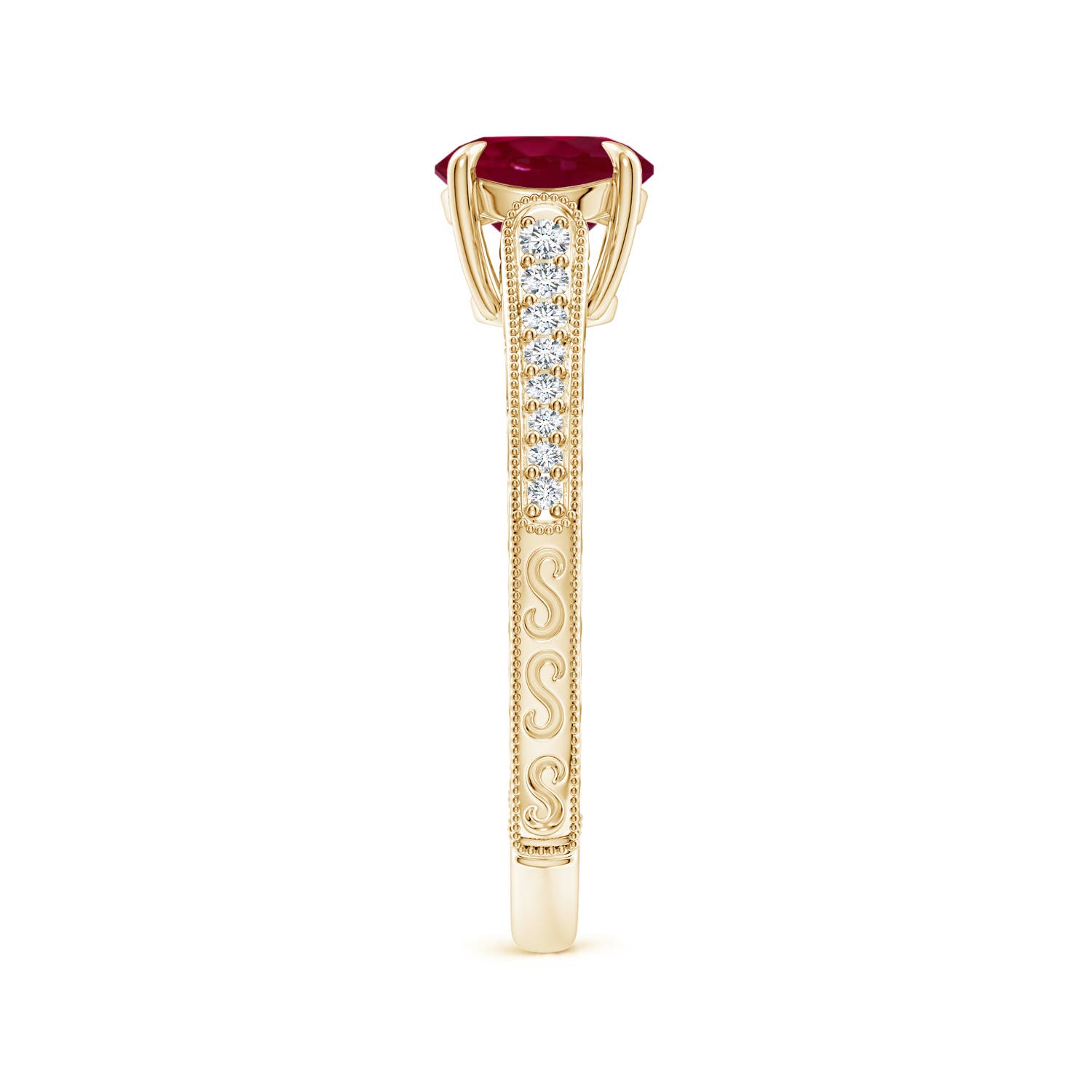 A - Ruby / 1.33 CT / 14 KT Yellow Gold