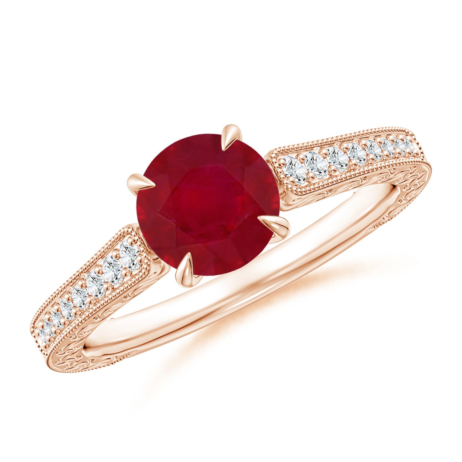 AA - Ruby / 1.33 CT / 14 KT Rose Gold