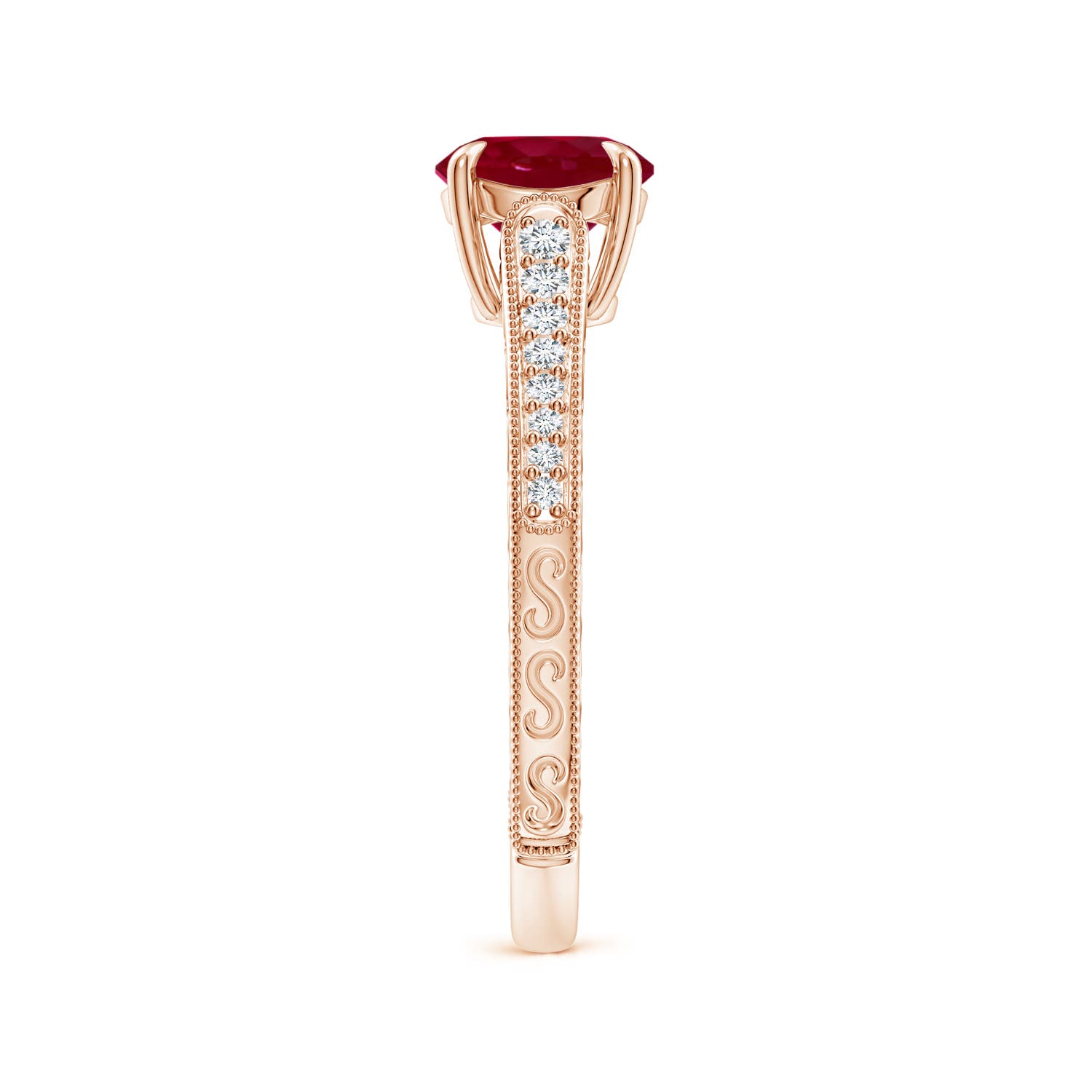 AA - Ruby / 1.33 CT / 14 KT Rose Gold