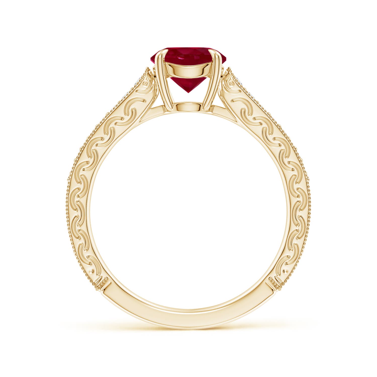 AA - Ruby / 1.33 CT / 14 KT Yellow Gold