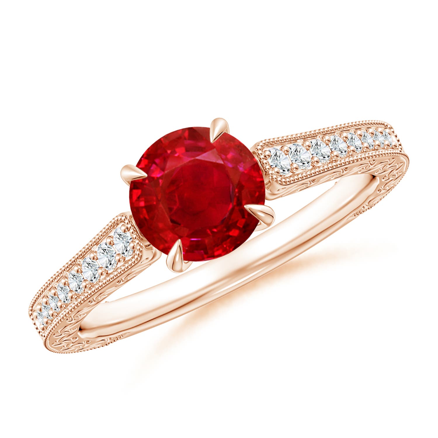 AAA - Ruby / 1.33 CT / 14 KT Rose Gold