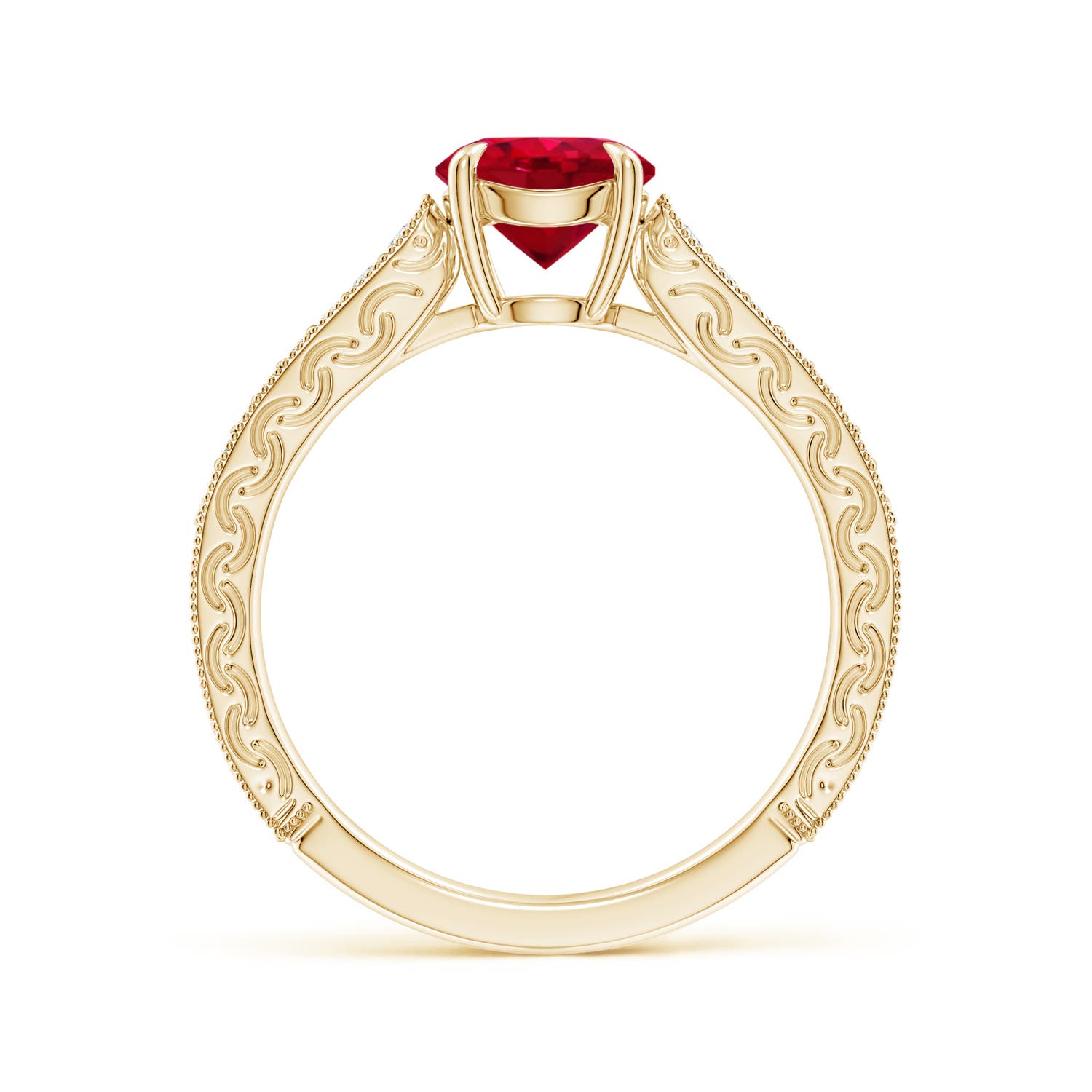 AAA - Ruby / 1.33 CT / 14 KT Yellow Gold