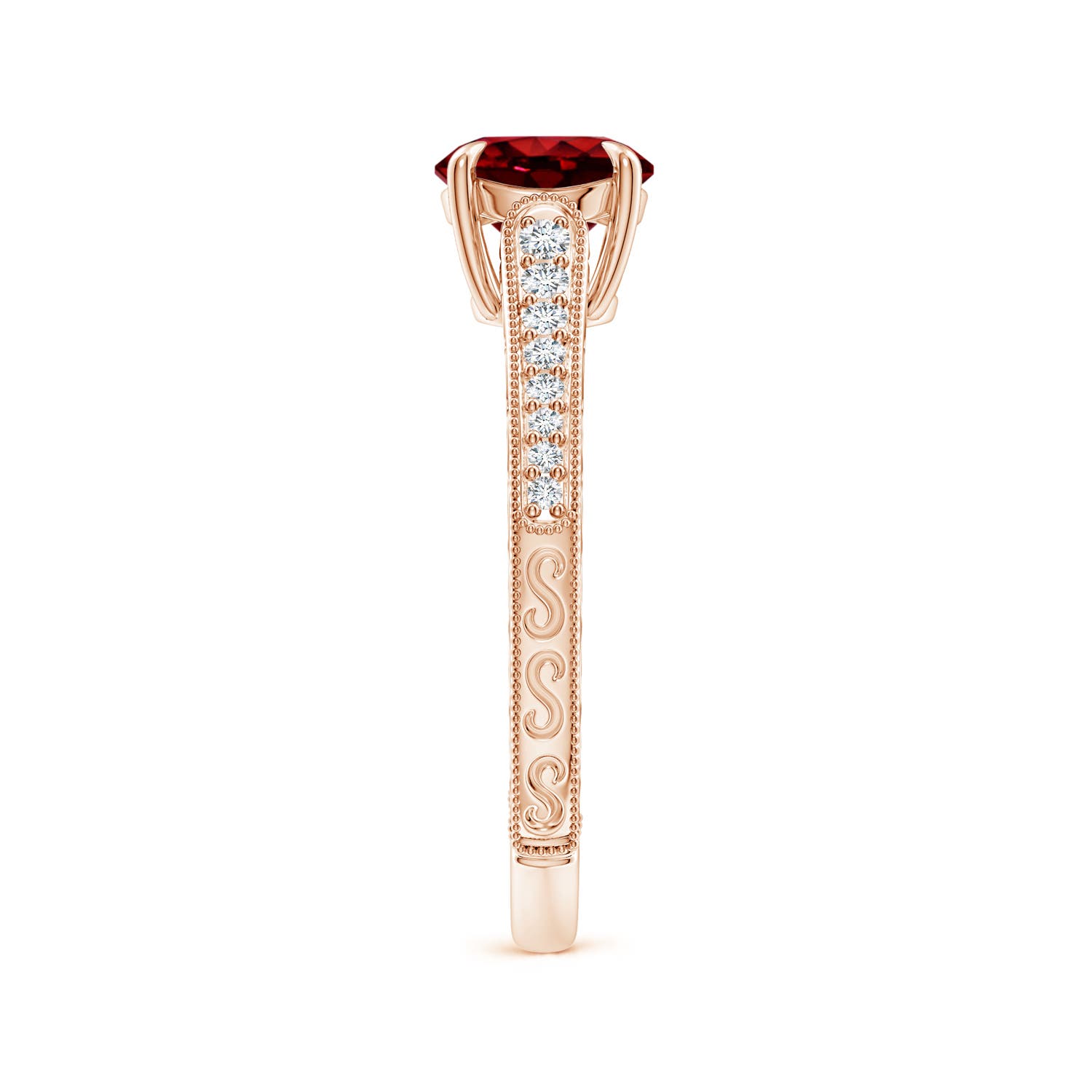 AAAA - Ruby / 1.33 CT / 14 KT Rose Gold