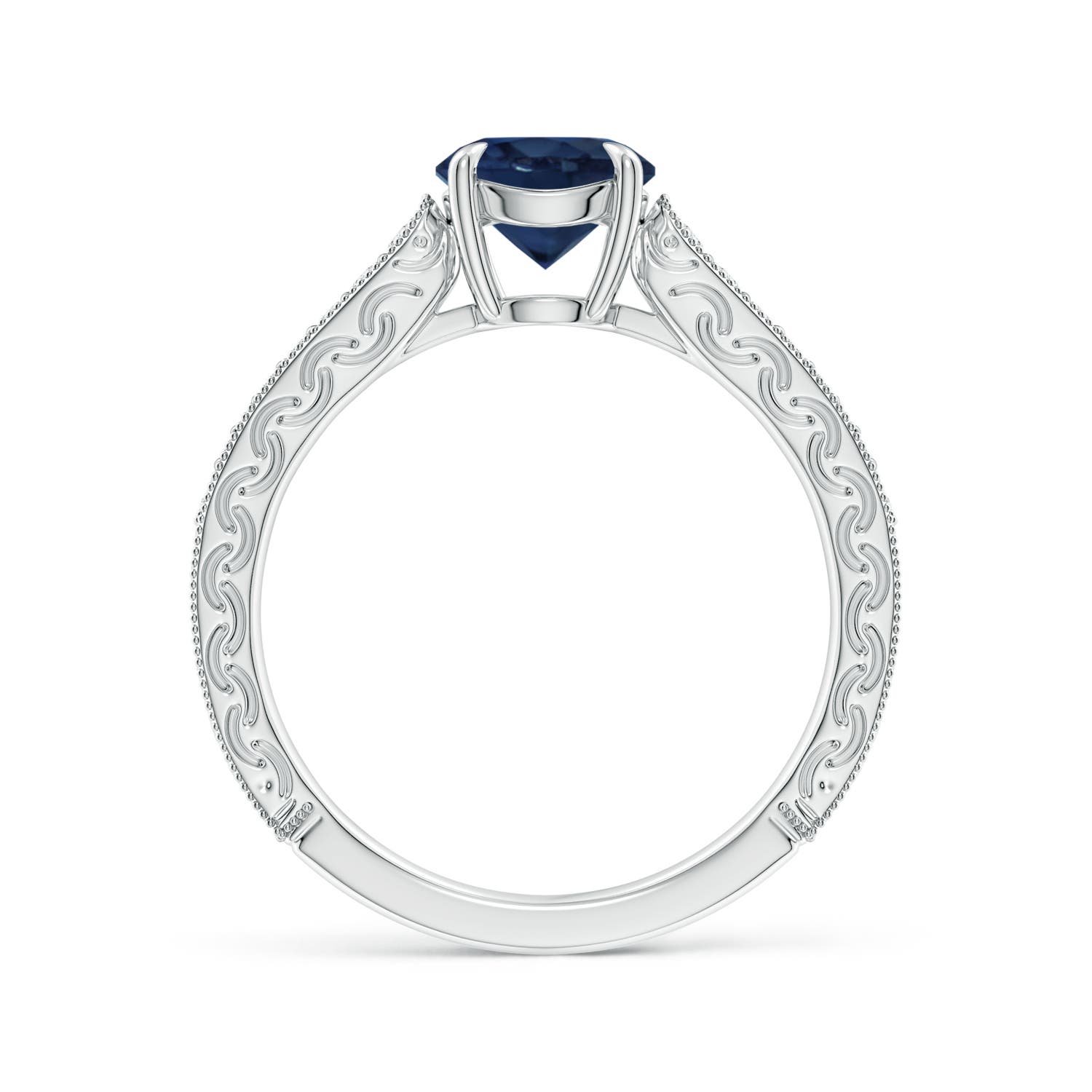 AA - Blue Sapphire / 1.33 CT / 14 KT White Gold