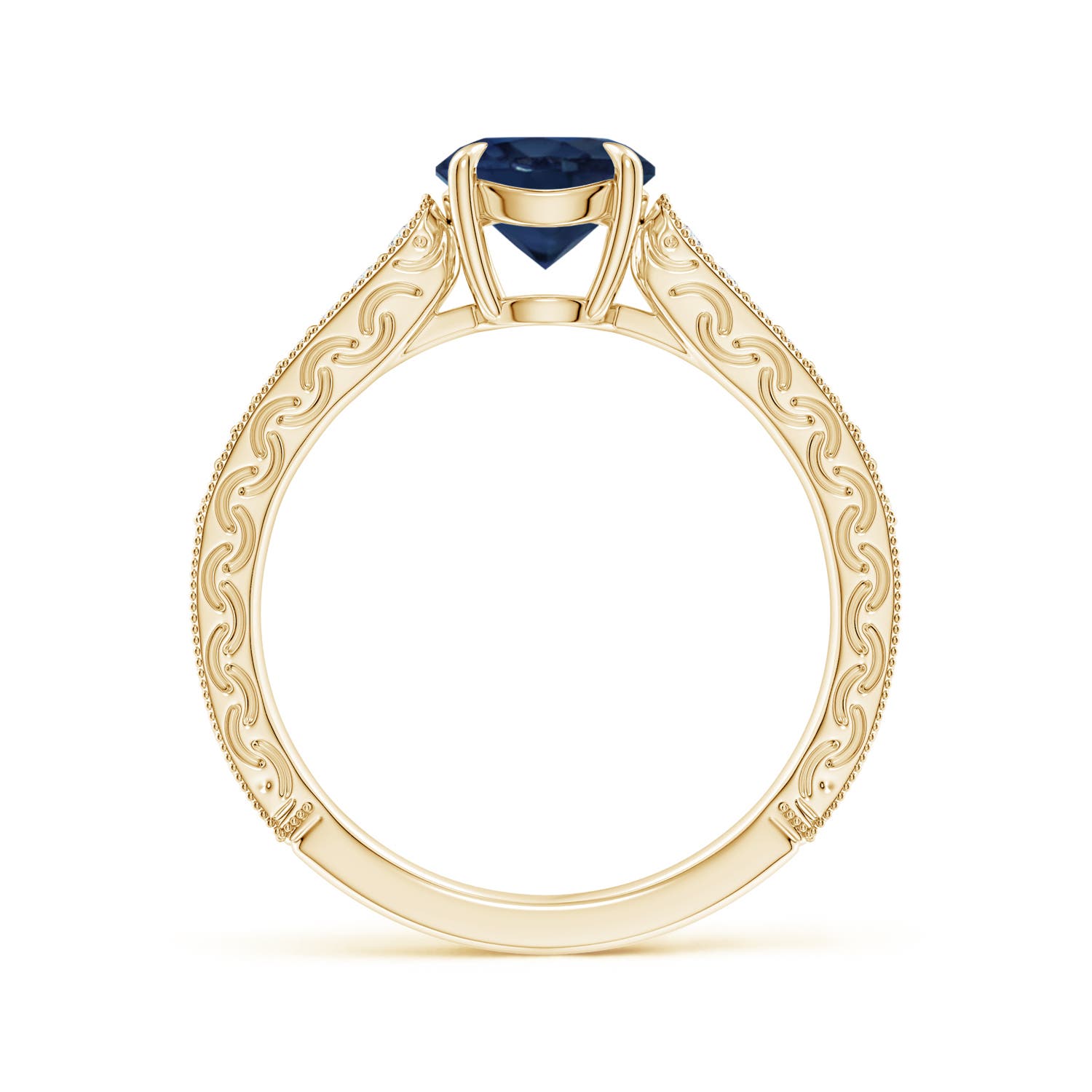 AA - Blue Sapphire / 1.33 CT / 14 KT Yellow Gold