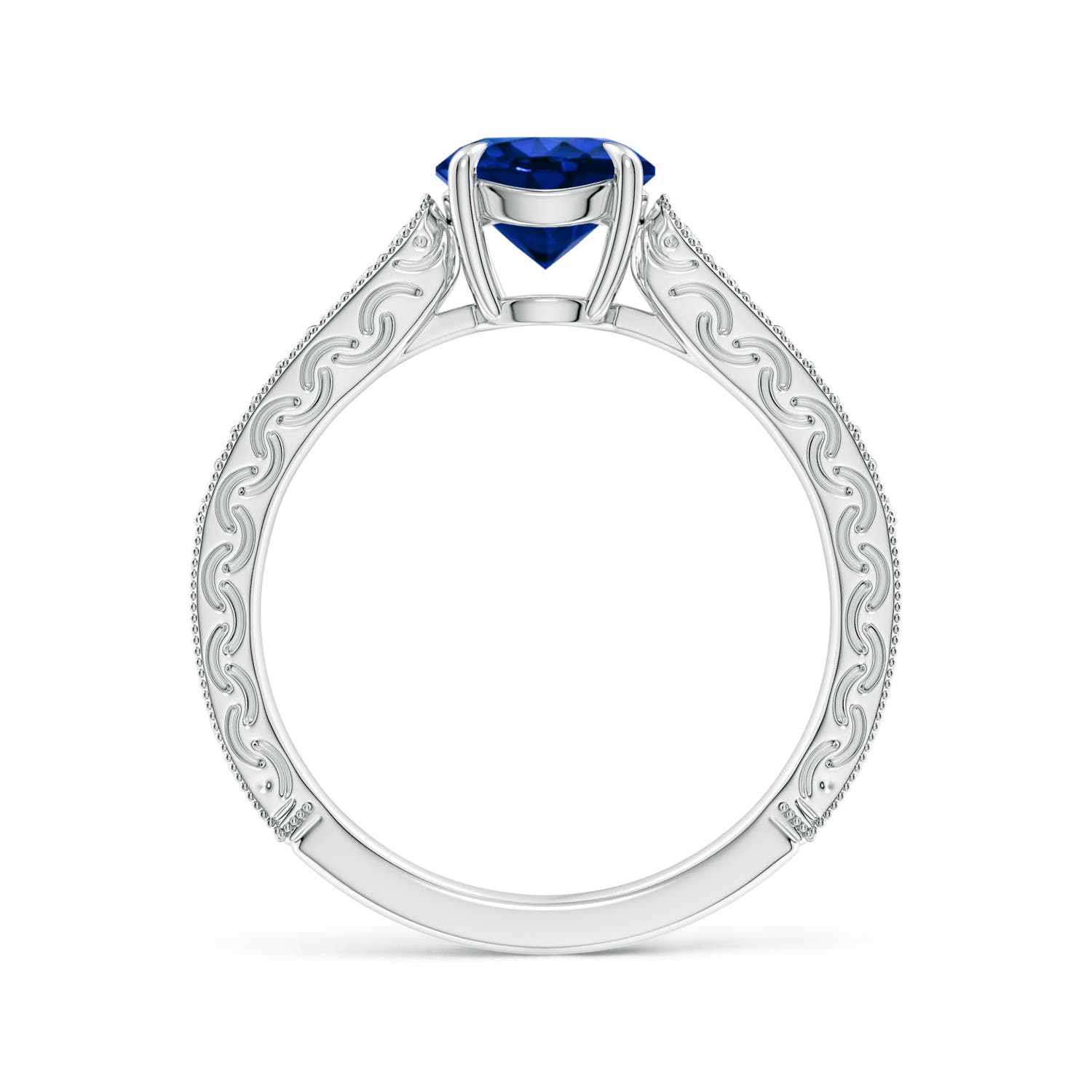 AAAA - Blue Sapphire / 1.33 CT / 14 KT White Gold