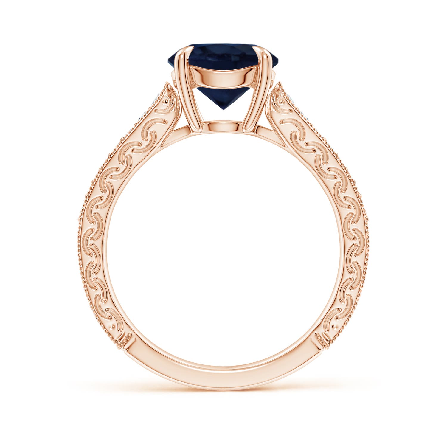 A - Blue Sapphire / 2.36 CT / 14 KT Rose Gold