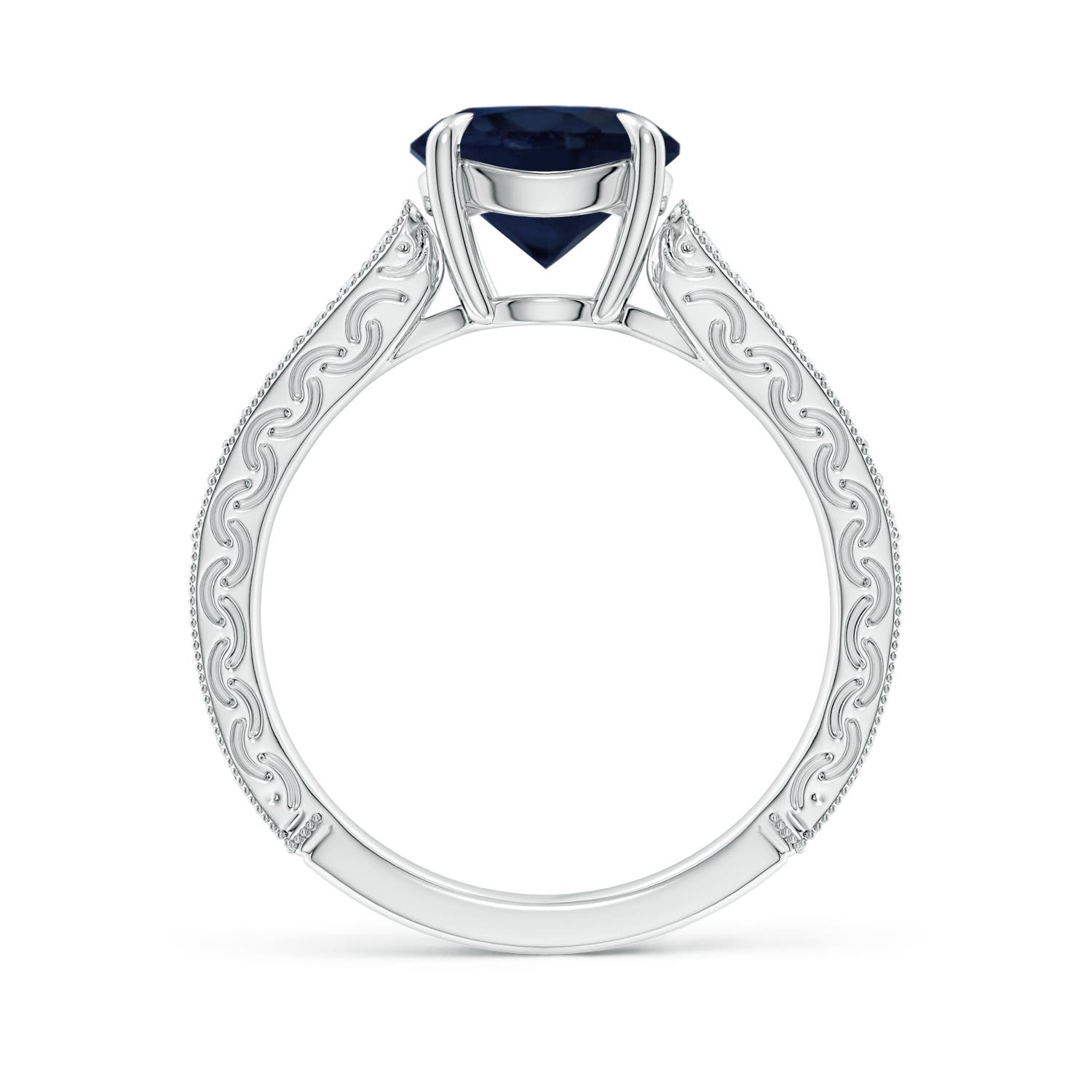 A - Blue Sapphire / 2.36 CT / 14 KT White Gold