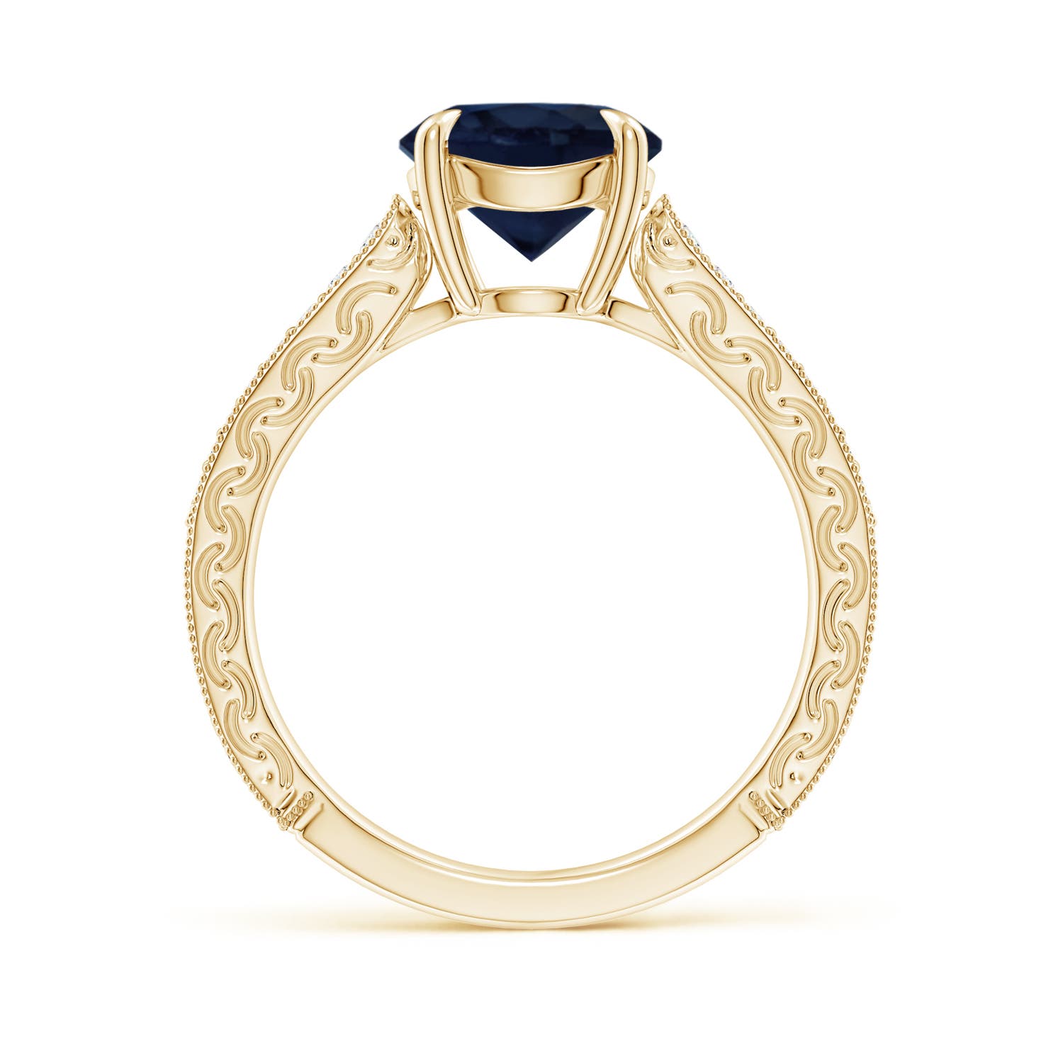 A - Blue Sapphire / 2.36 CT / 14 KT Yellow Gold