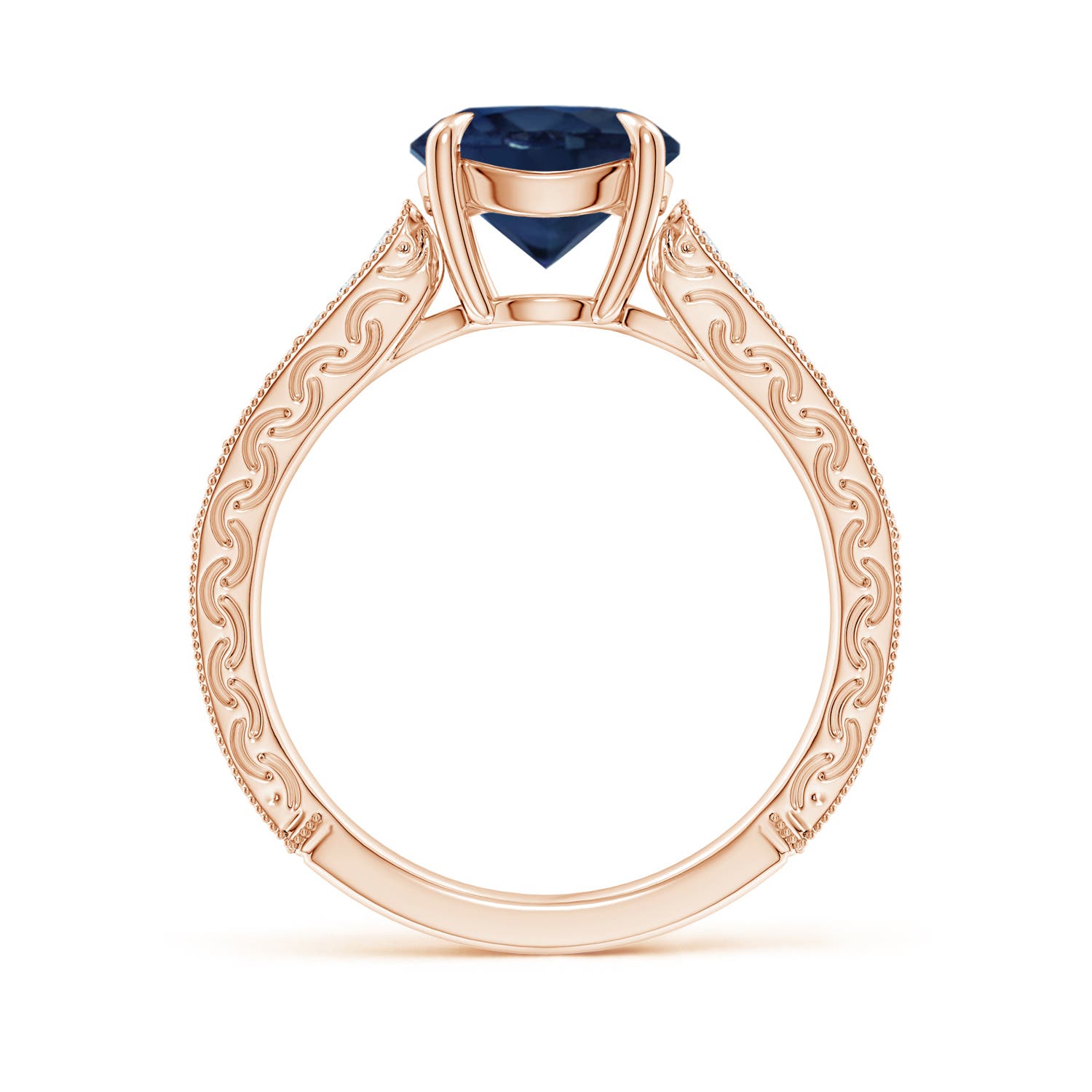 AA - Blue Sapphire / 2.36 CT / 14 KT Rose Gold