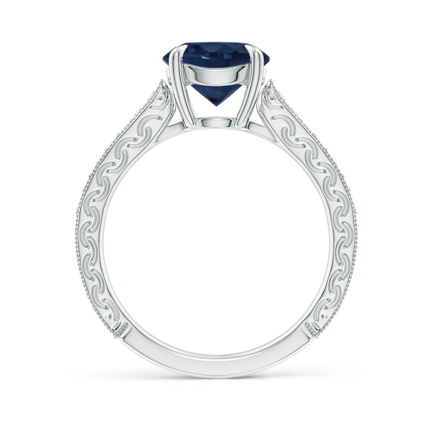 AA - Blue Sapphire / 2.36 CT / 14 KT White Gold