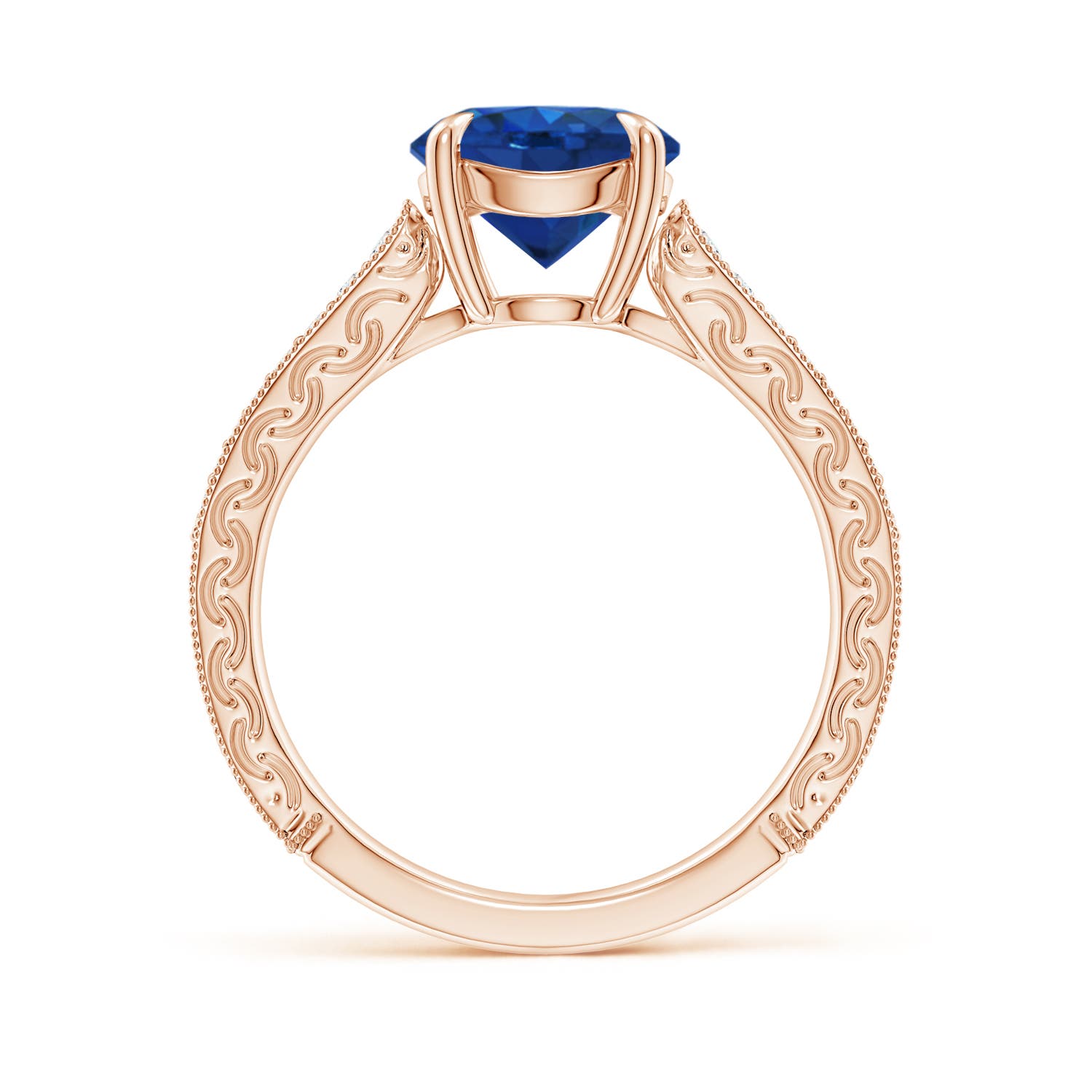 AAA - Blue Sapphire / 2.36 CT / 14 KT Rose Gold