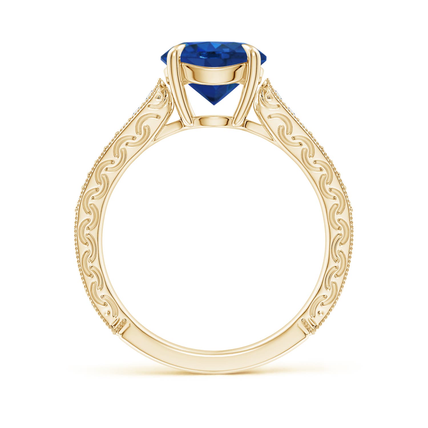 AAA - Blue Sapphire / 2.36 CT / 14 KT Yellow Gold