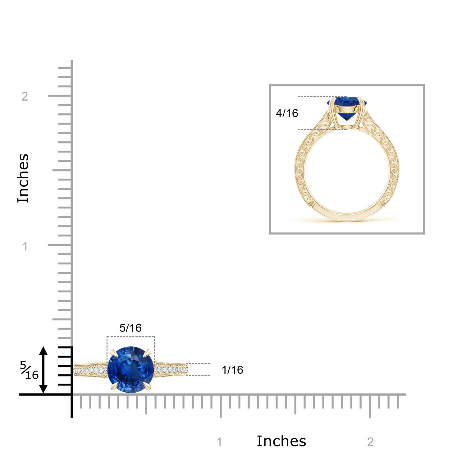 AAA - Blue Sapphire / 2.36 CT / 14 KT Yellow Gold