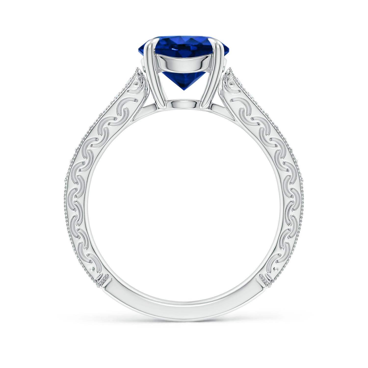 AAAA - Blue Sapphire / 2.36 CT / 14 KT White Gold