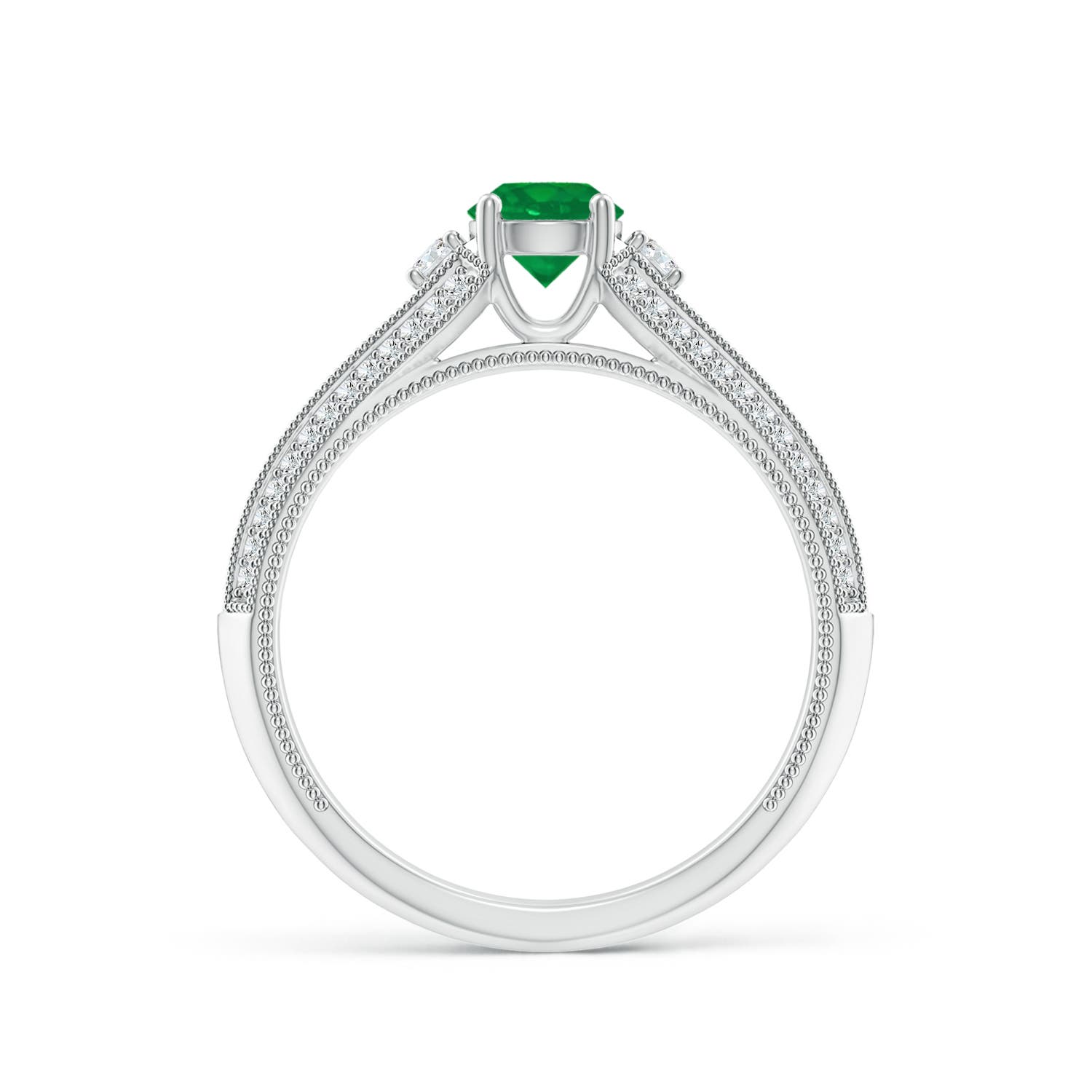 AA - Emerald / 0.73 CT / 14 KT White Gold