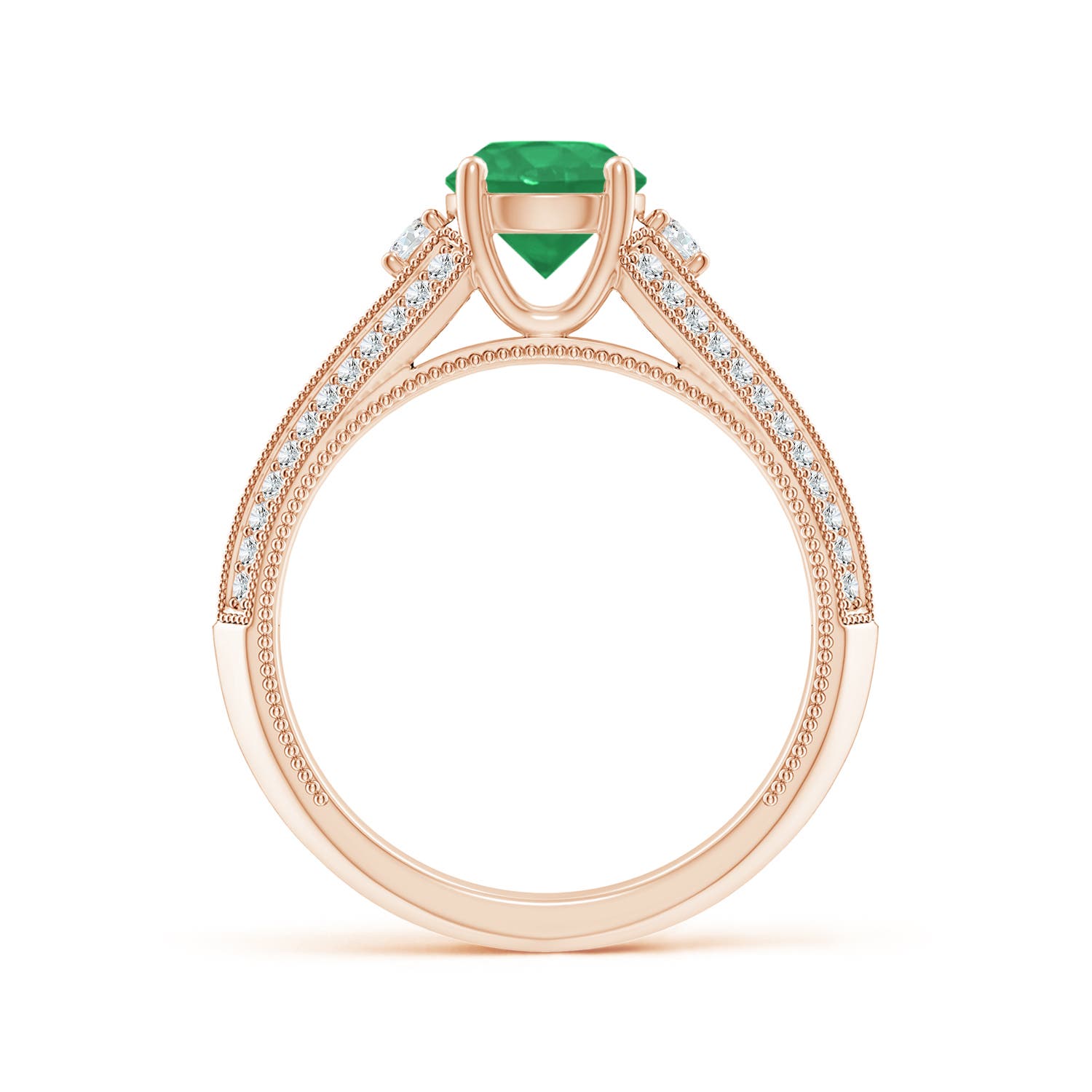 A - Emerald / 1.33 CT / 14 KT Rose Gold